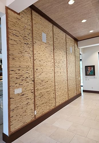 Miniatura 6 de amaZulu Inc Panel de pared de bambú de 4 x 8 pies decoración del hogar para sala de estar cubierta de pared de TV Wainscot para dormitorio