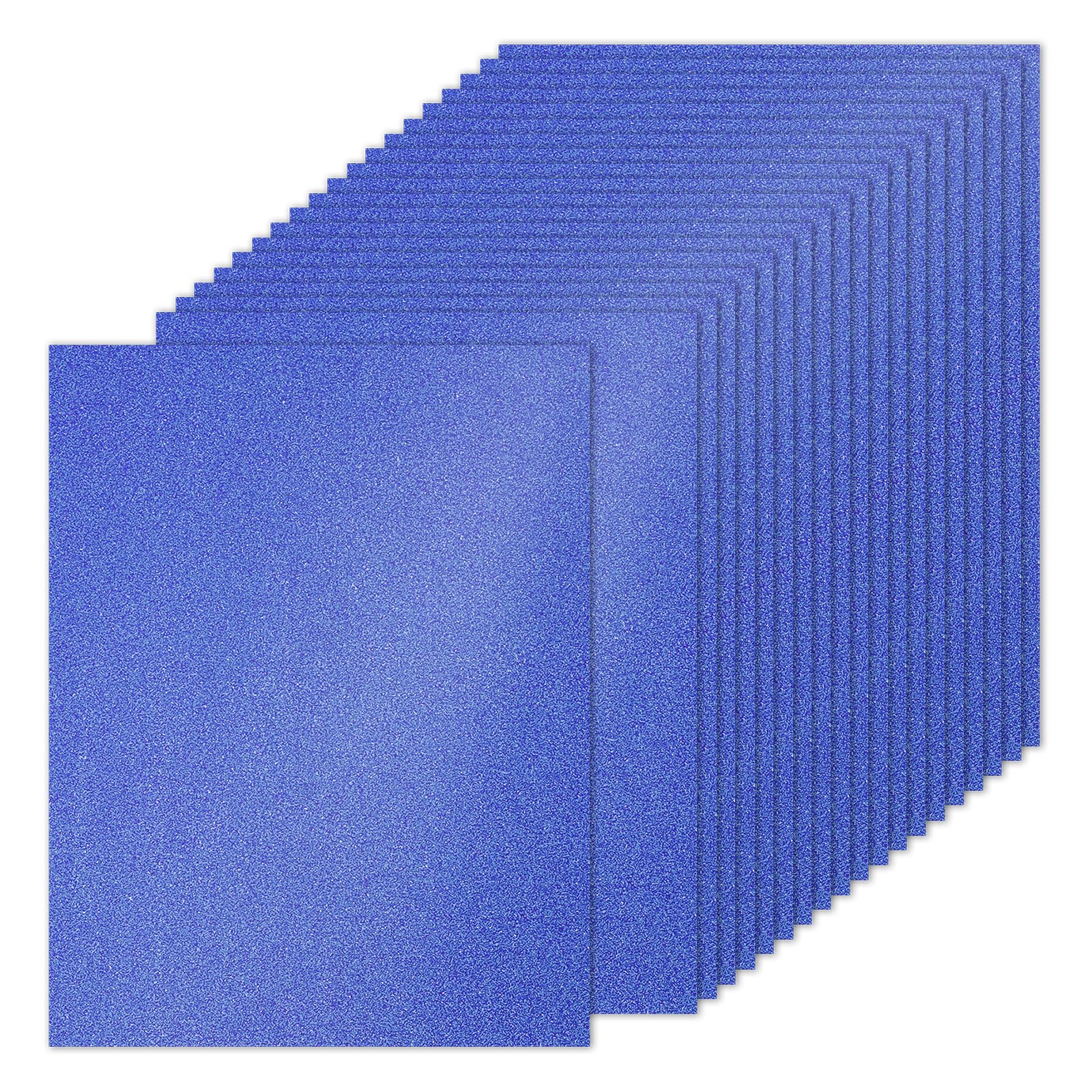 PATIKIL 20 Sheets Dark Blue Glitter Cardstock 8.5 x 11 in