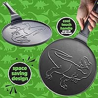 Vista 6 de Sartén gigante para panqueques de dinosaurio, haz panqueques jurásicos gigantes de 10 pulgadas para el desayuno especial de dinosaurios mágicos