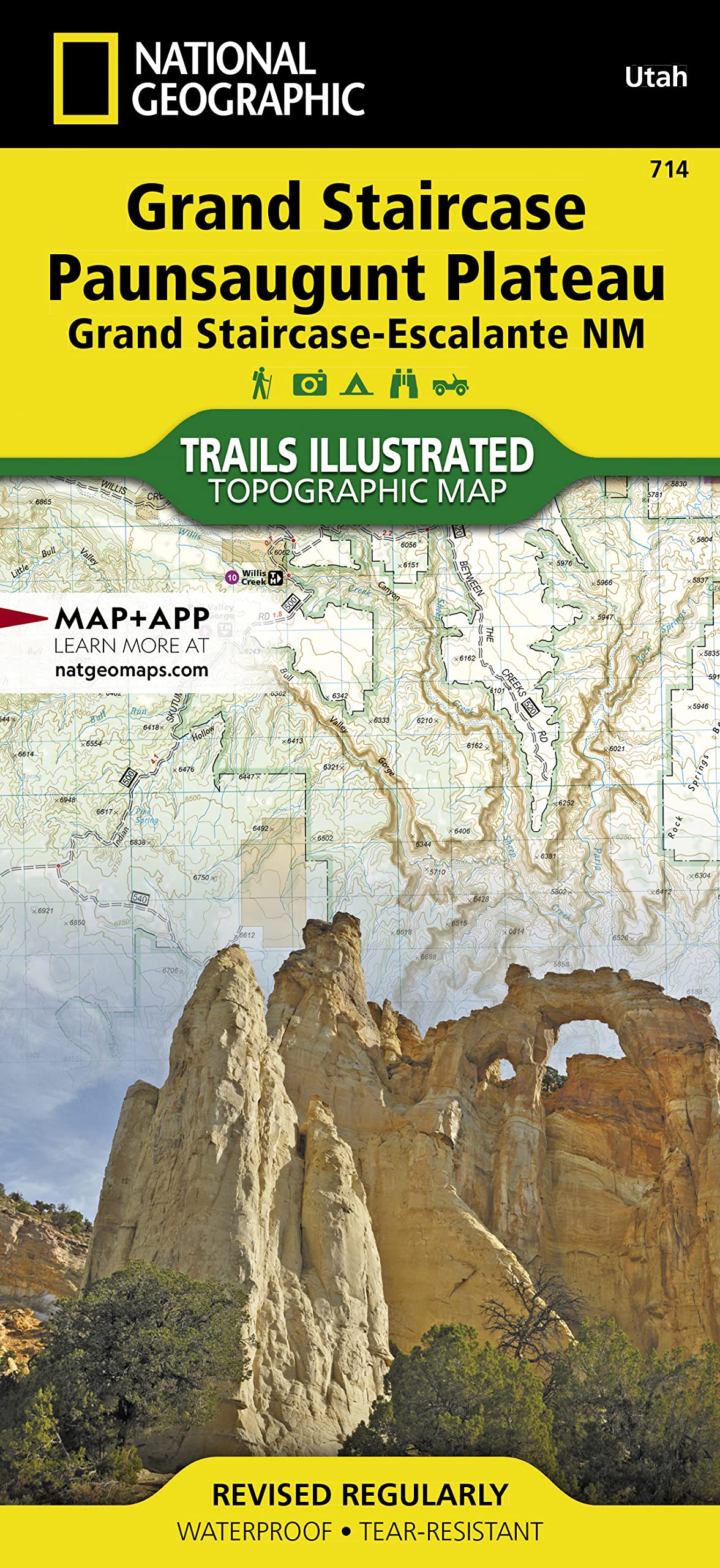 Grand Staircase, Paunsaugunt Plateau Map [Grand Staircase-Escalante National Monument] (National Geographic Trails Illustrated Map, 714)