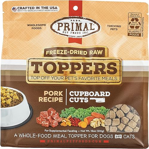 Miniatura 9 de Primal - Toppers de comida para perros y gatos, cortes de armario, mezcladores de comidas sin granos con probióticos, golosinas crudas liofilizadas