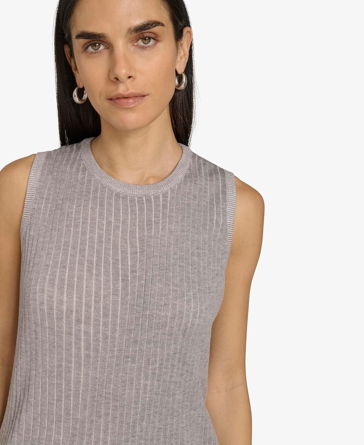 Calvin Klein Womens Sleeveless Round Neck Knit Sweater - Image 5