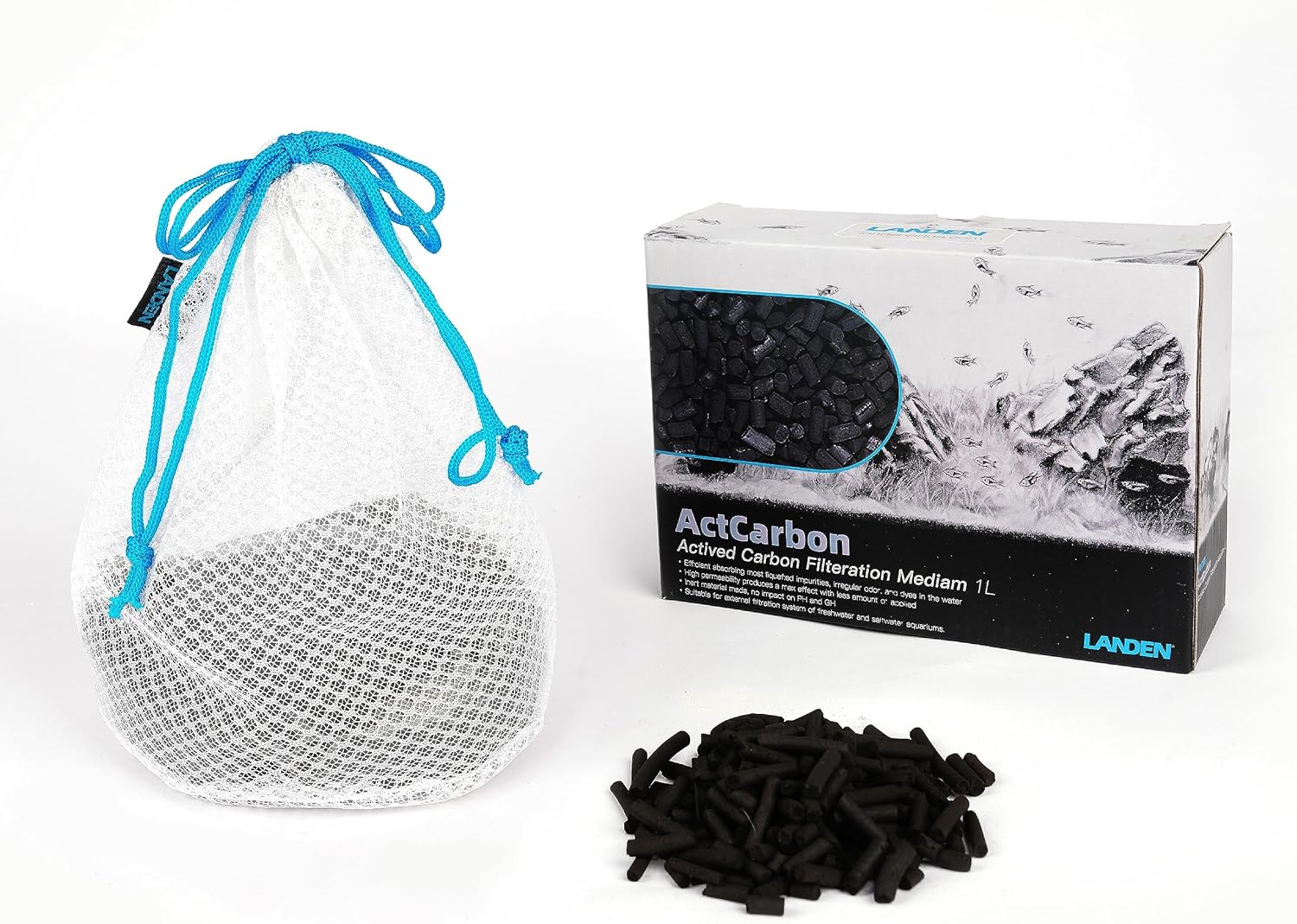LANDEN Aquariums Activated Carbon Filter Media, 1L