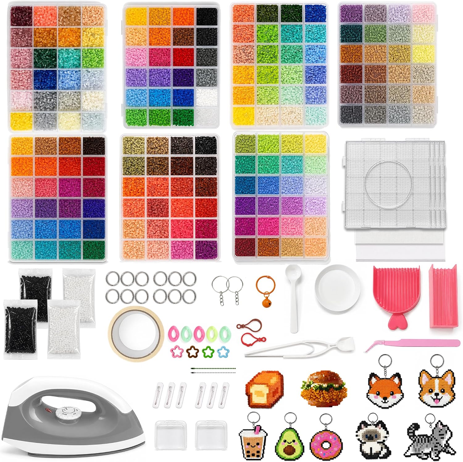 2.6mm Fuse Beads Kit, 168 Colors, 68,000 PCS, Mini Beads for Adults