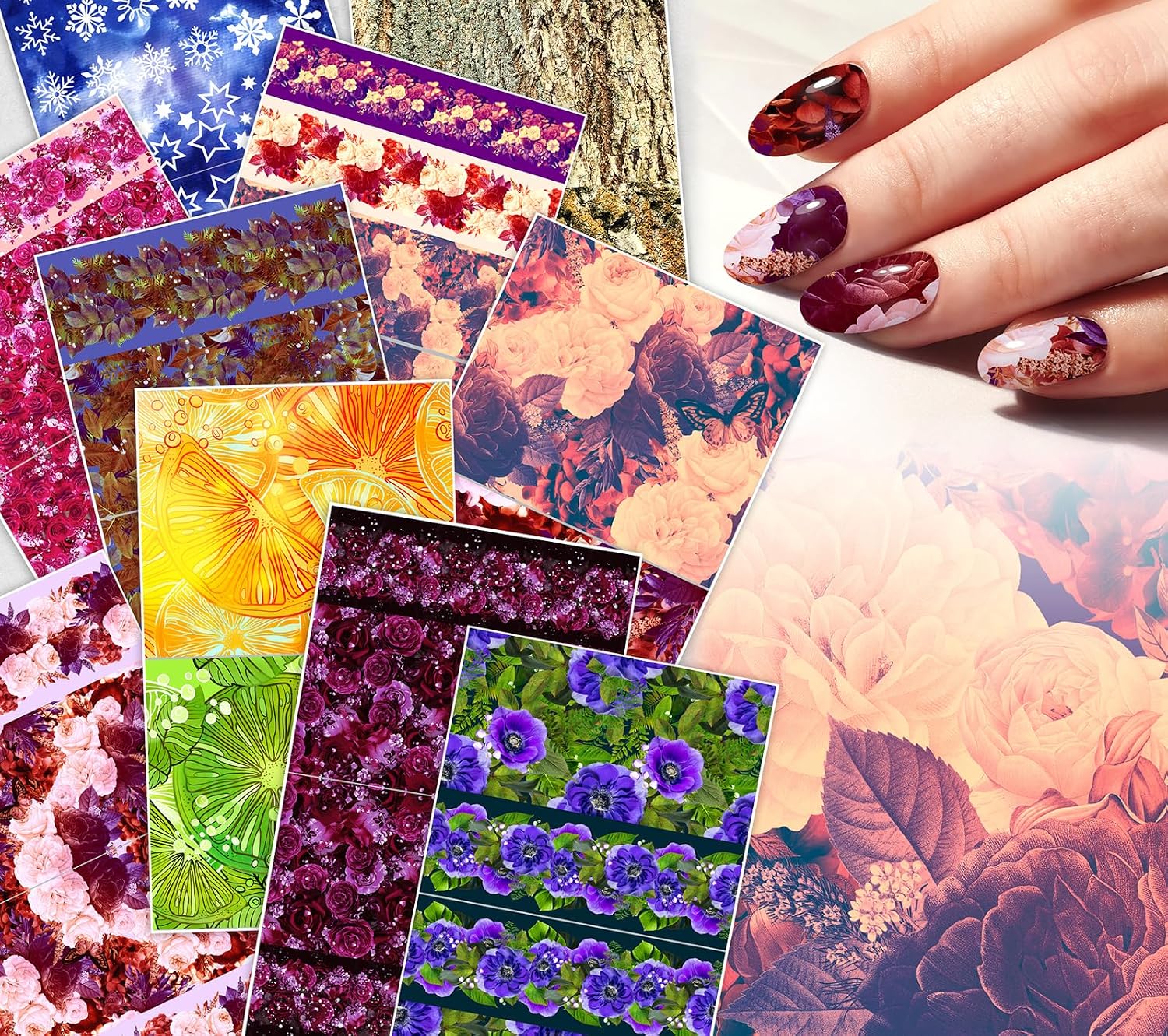 Nail Decals [10 Sheets] Mystic Zodiac Nail Stickers Set Constellations Zodiac Signs Tarot Swords Florals Celestial Symbols Magical Details Creating Bold Mystical Manicure Styles Cosmic Nail Looks