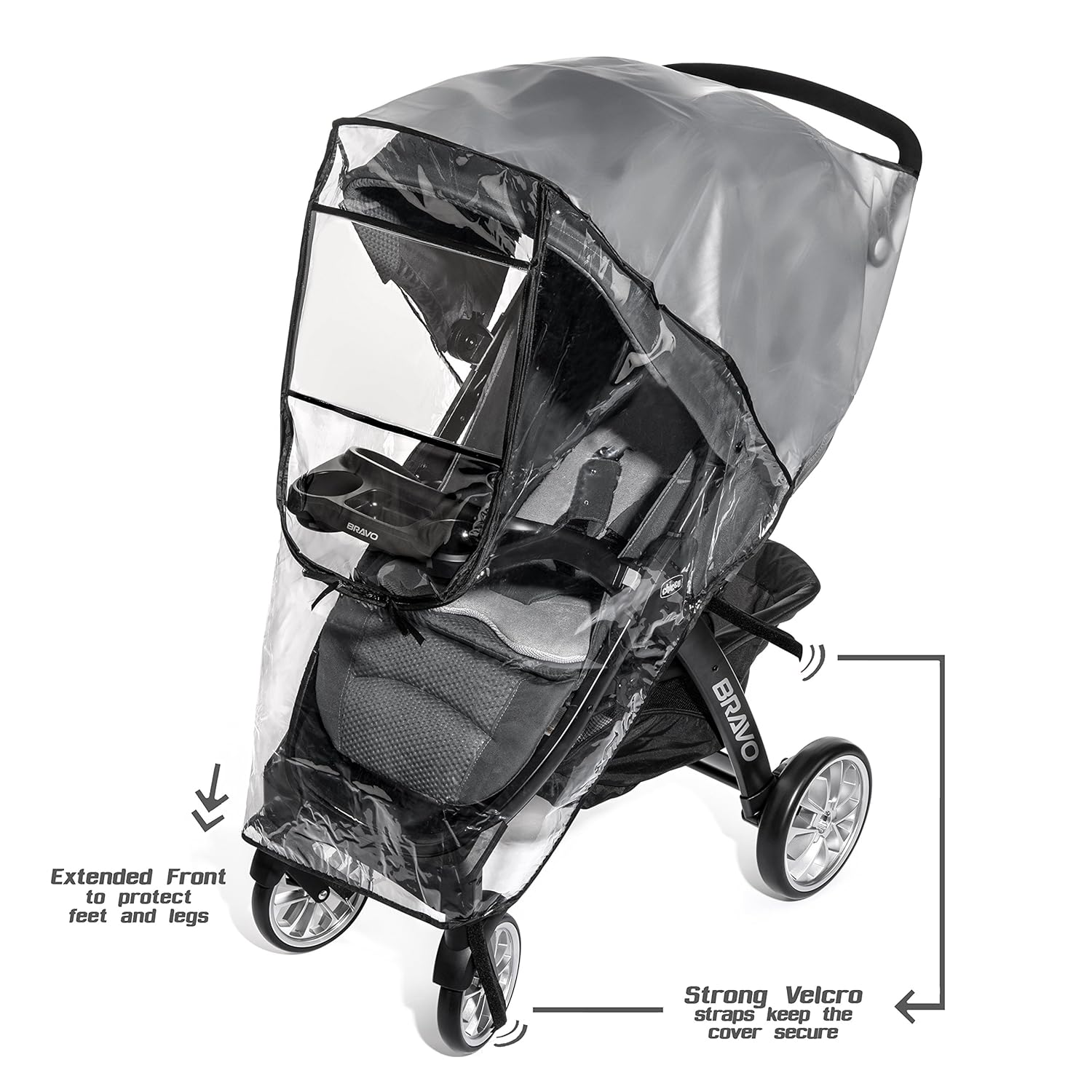 Weltru Premium Stroller Rain Cover Weather Shield, Easy in/Out Zipper, Universal Size, Waterproof, Protects Against Wind, Rain, Snow, Insects : Baby
