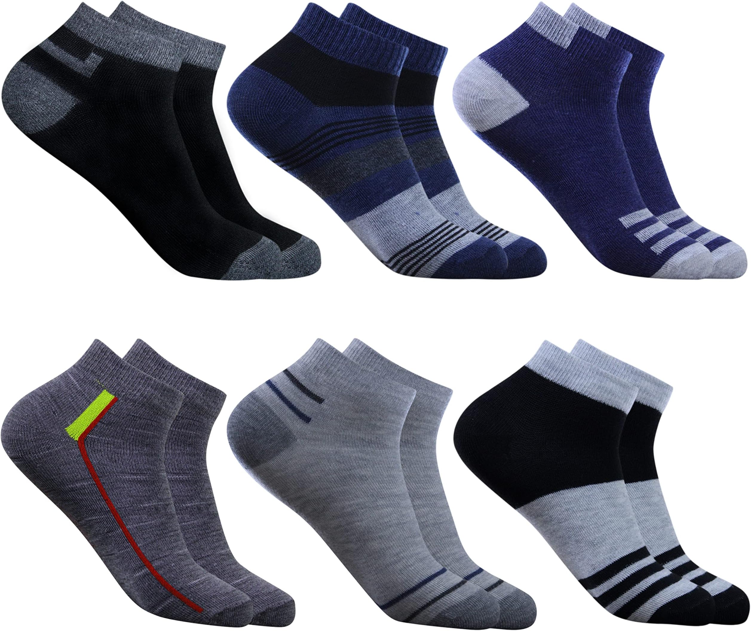 AXILARAnkle Sneaker Length Sports Socks for Men & Women (Unisex) Made With Durable, Breathable Cotton, Ideal for Regular Casual, Wear - Free Size