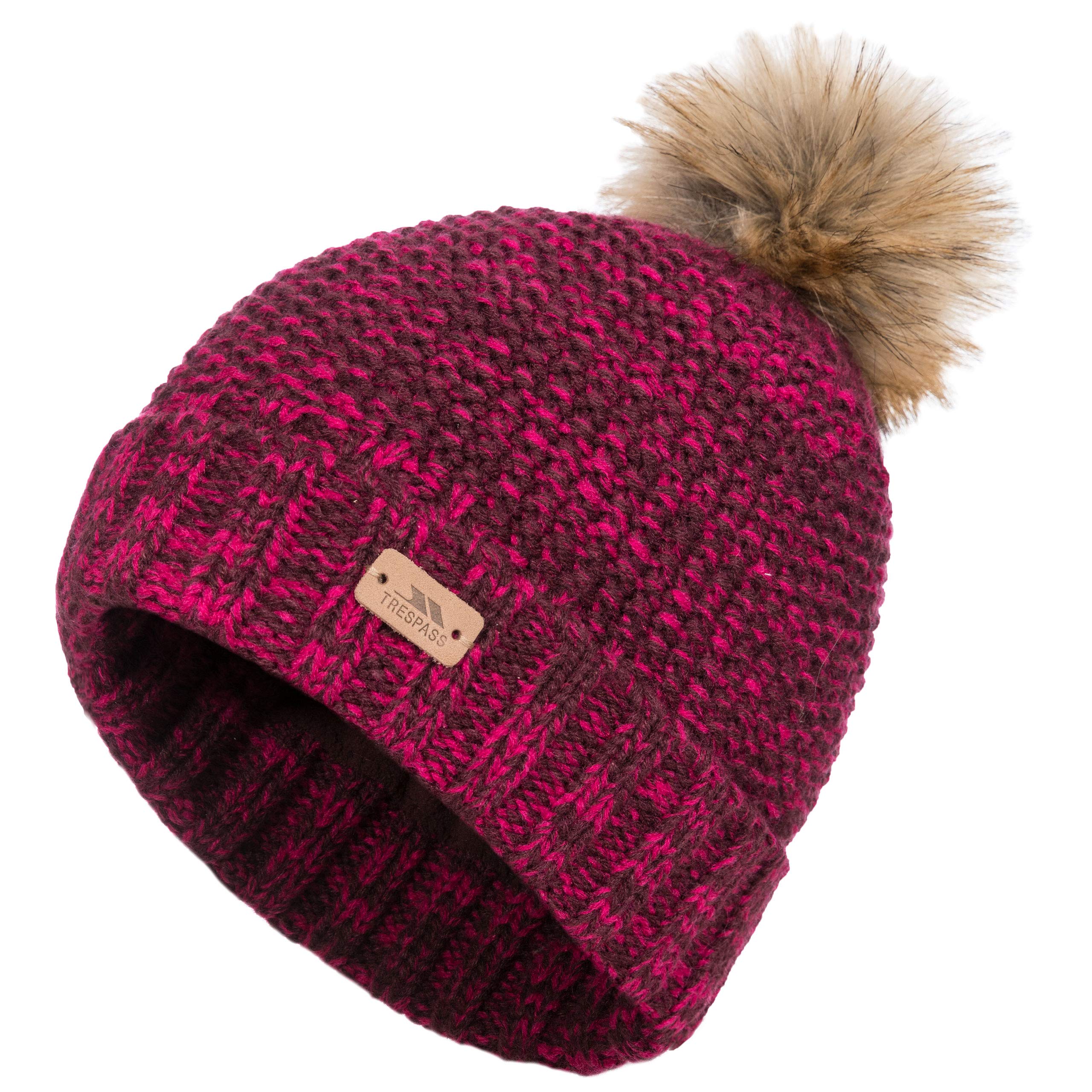 Trespass Womens Pom Pom Hat Knitted Beanie Winter Hat Kellisa