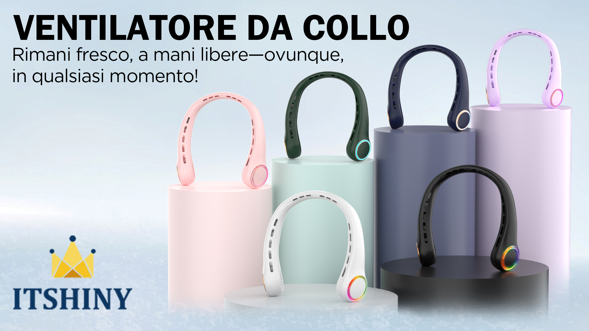 Carastek Ventilatore Collo Portatile Ventilatore USB sulla vita