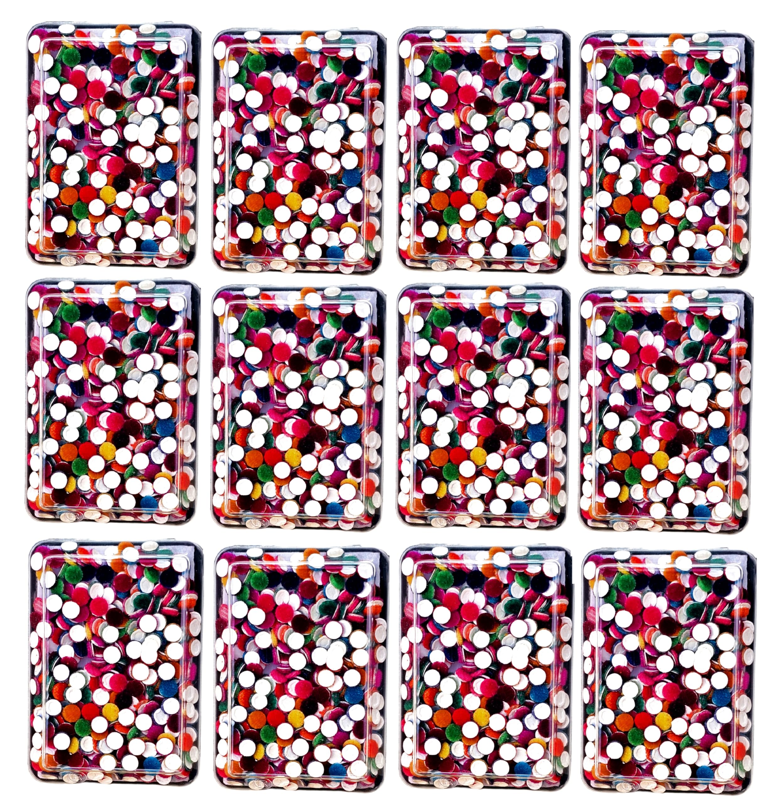 GNR Multicolor Bindi Daily Use Simple Forehead Bindi for Women - Pack of 12 Boxes (Size : 3 mm Each)-image-10
