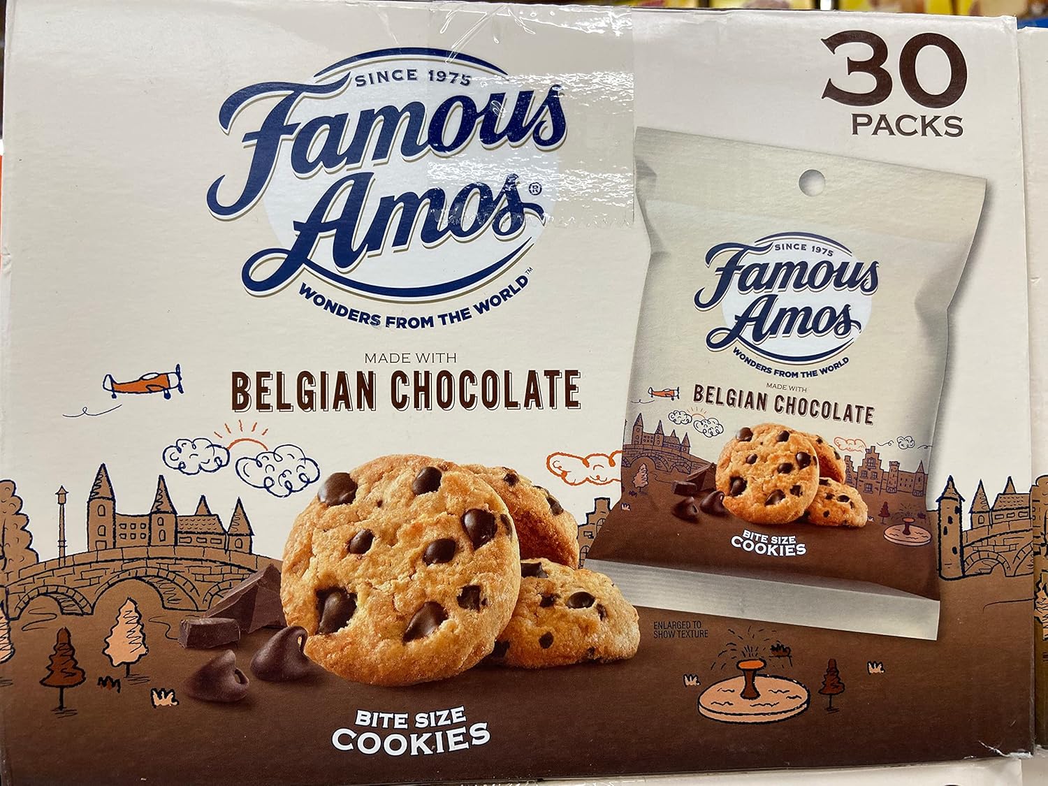 Famous Amos Belgian Chocolate Chip Cookies, Box of 301 oz