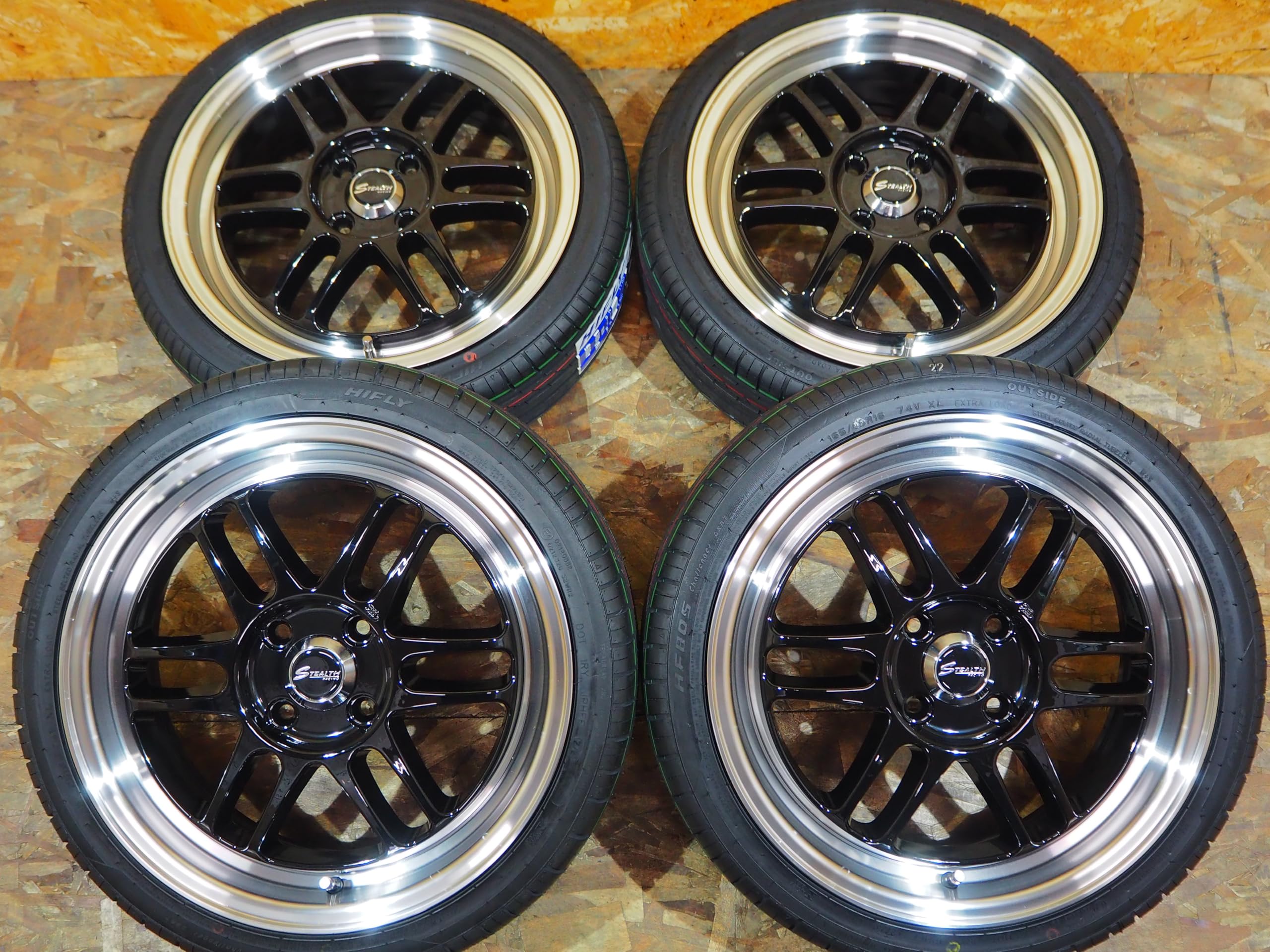 軽サイズ16インチ5.5J+48タイヤホイール4本セット165/45R16 Amazon | 165/45R16 5.5J+43 4H100 タイヤホイールセット 1台分