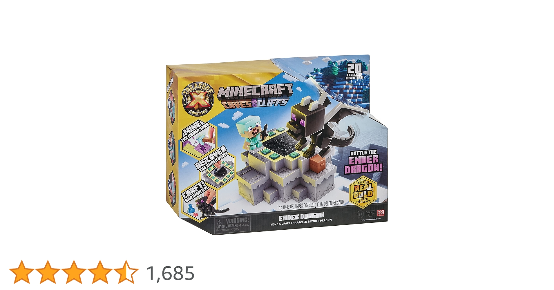 Akedo Treasure X Minecraft Caves & Cliffs Ender Dragon. Mine