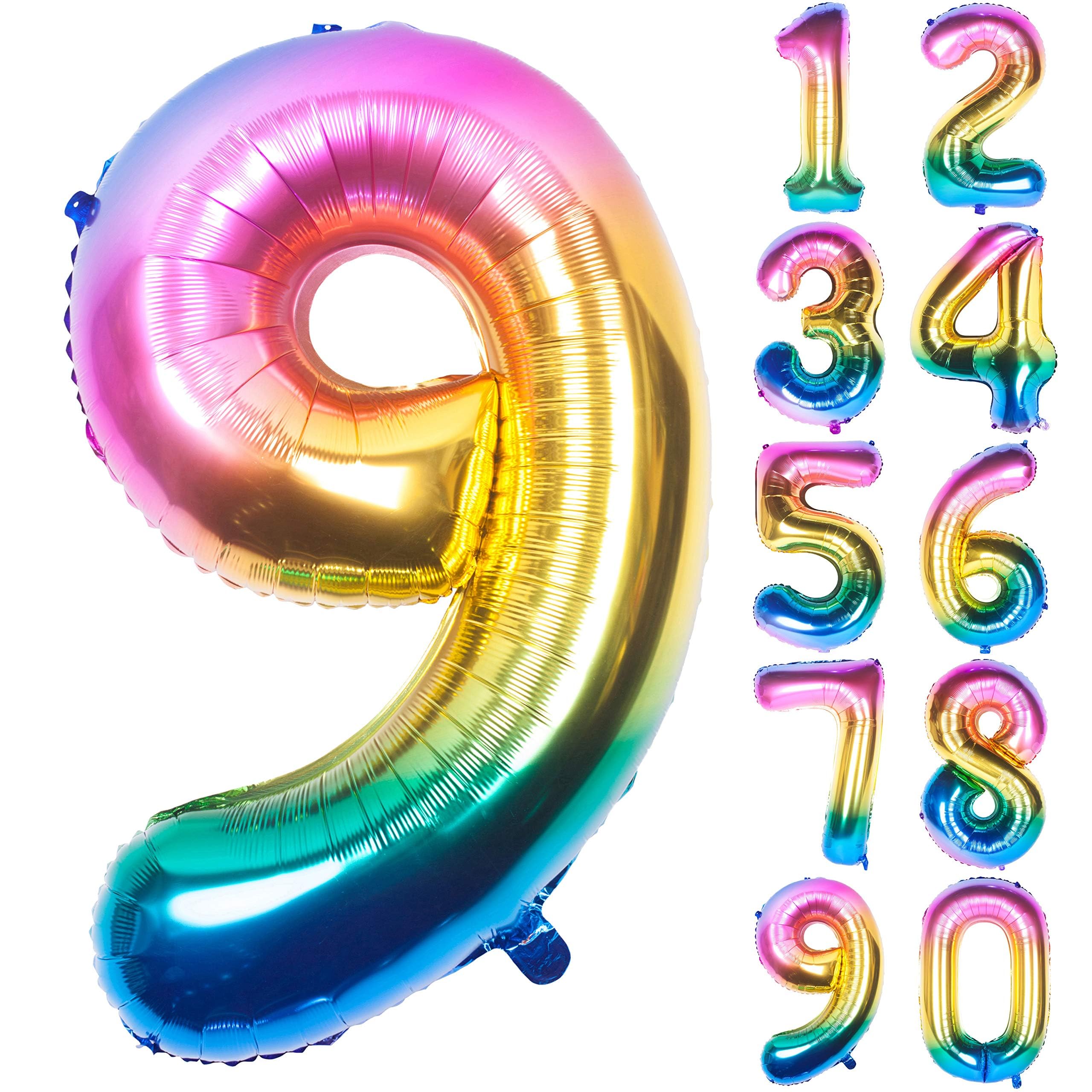 Red 0 balloon 40 Inch Giant Helium Foil Number 0 to 9 Red Balloon Birthday Wedding Party Digital Decorations (Number 0) — view 658