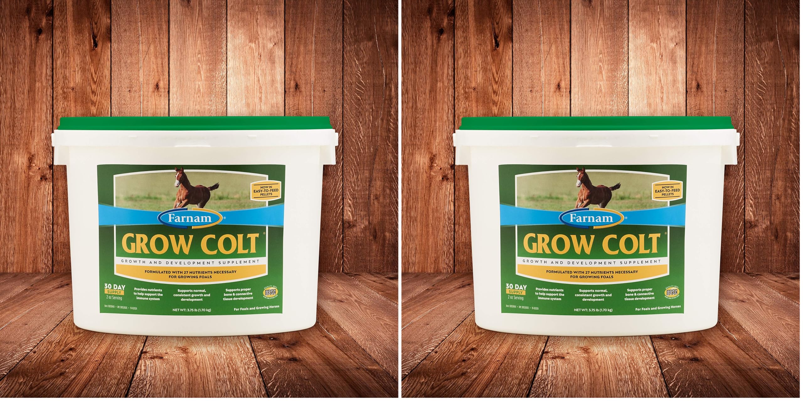 Farnam Grow Colt Supplement for Growth & Development, Supports Normal, consistent Growth in First Years of foal's Life, 3.75 lbs., 30 Day Supply (Pack of 2)