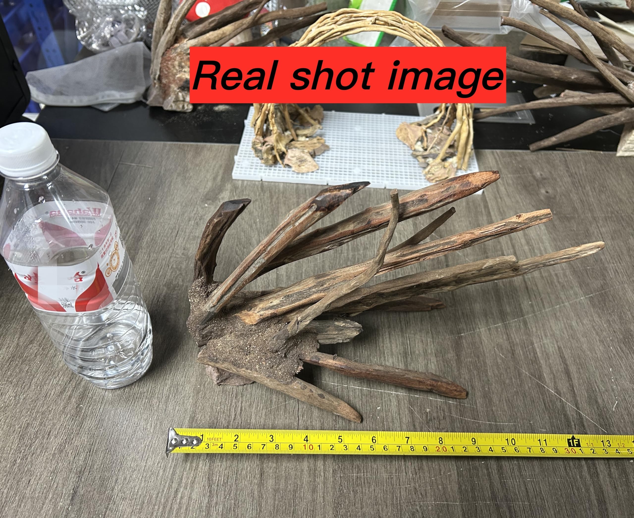 AWXZOM Aquarium Driftwood Centerpiece Aquarium Landscape, Handcrafted Fish Tank hardscape Landscape (Thorn Forest)