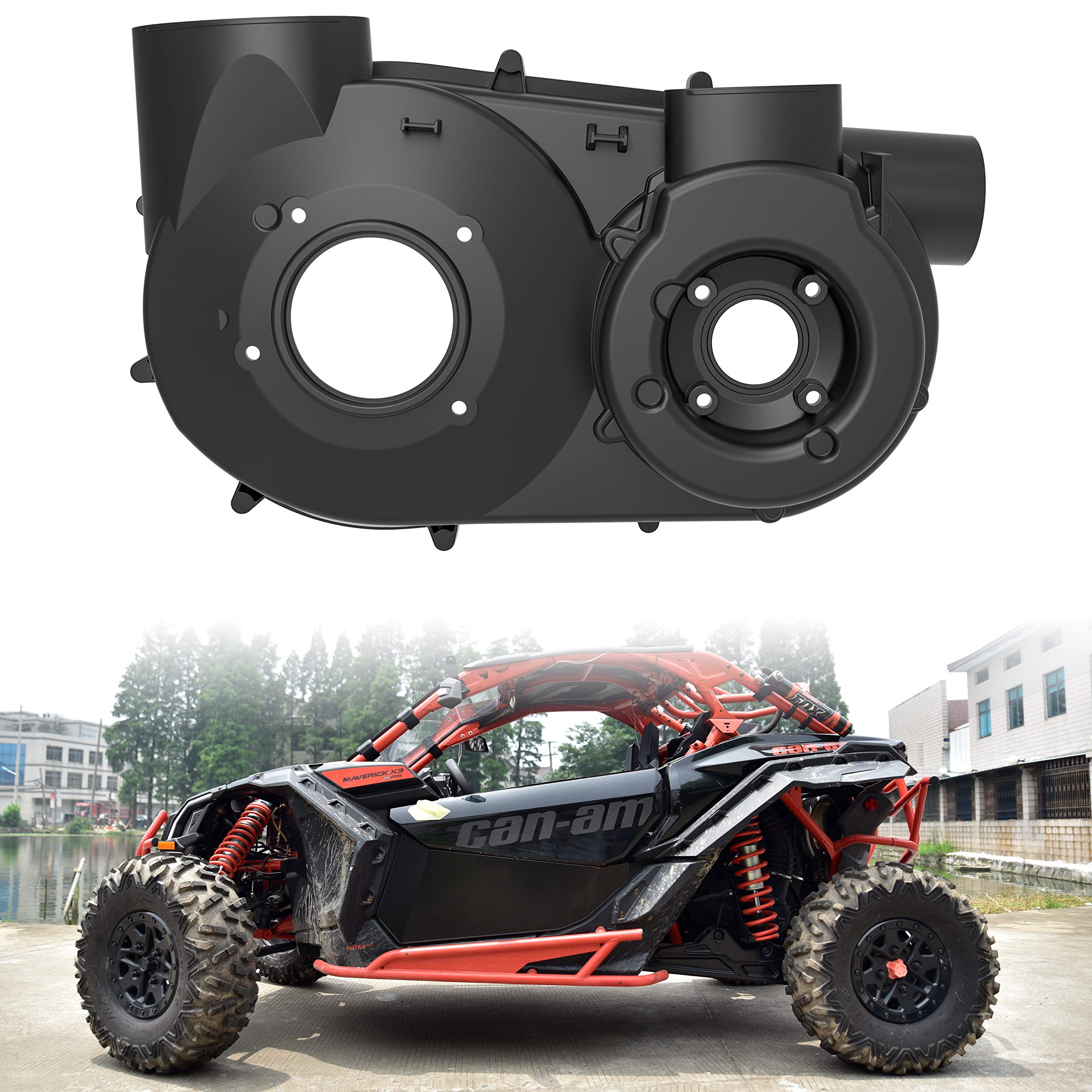 UTV Clutch Back Plate Cover, SAUTVS CVT Variator Clutch Housing Inner for Can-Am Maverick X3 Max 2017-2020, OEM Style Replace #420212605