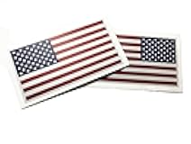 Color Reversed And Forward SET American Made 3m Reflective US Patriotic Flag Sticker Durable USA Decal 4