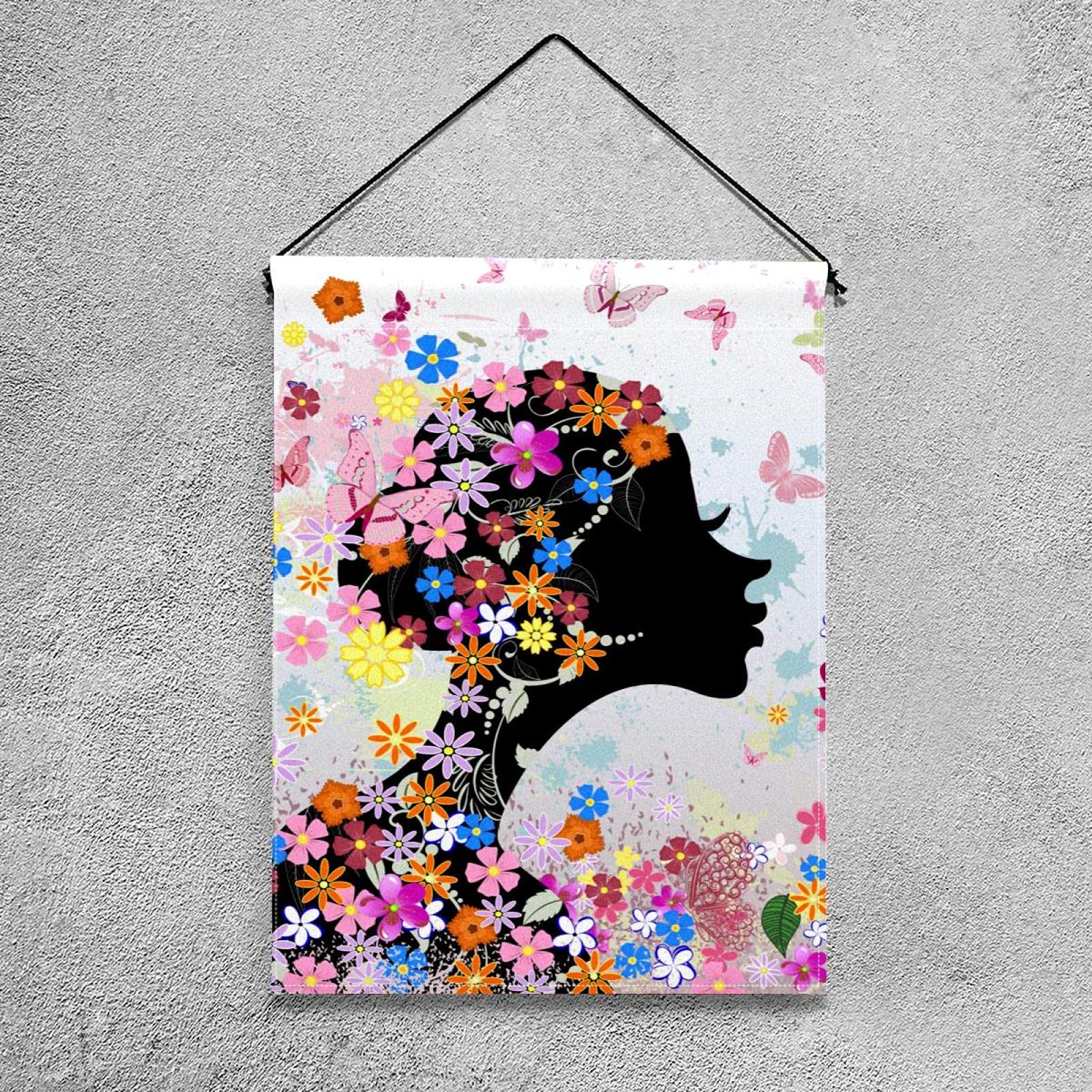 Gartenflagge 'She Believed She Could So She Did' | Doppelseitig, Aus Jute | 31,8 X 45,7 Cm | Für Abschlussfeiern, Outdoor-Deko – Rosa Blumen-Design