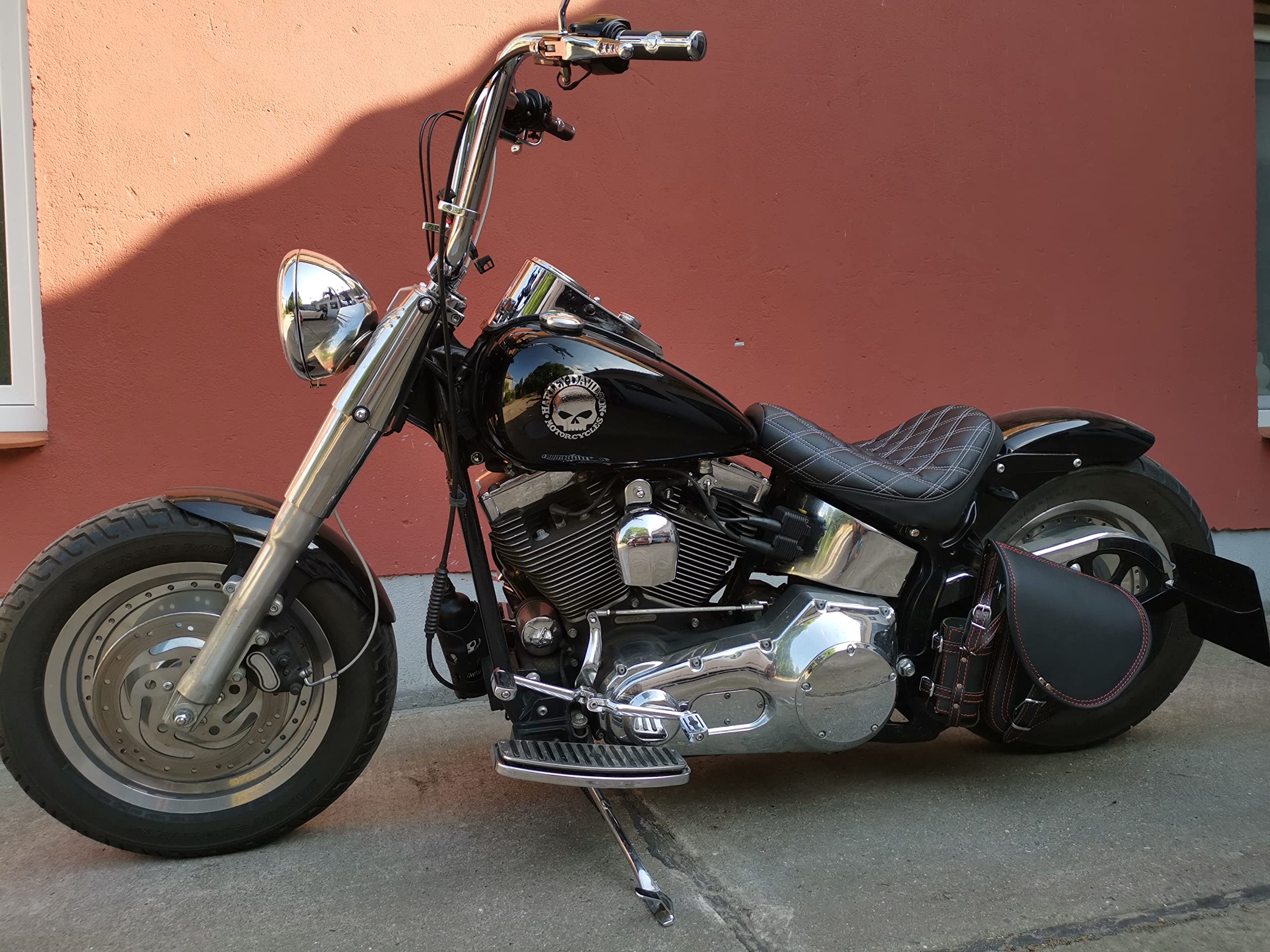 ORLETANOS Hulk Sacoche Latérale Noire Et Orange Compatible Avec Fatboy Heritage Breakout Fat Q 808913