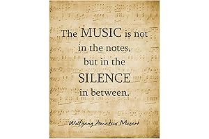 Music Is Not in the Notes - Inspirational Music Decor