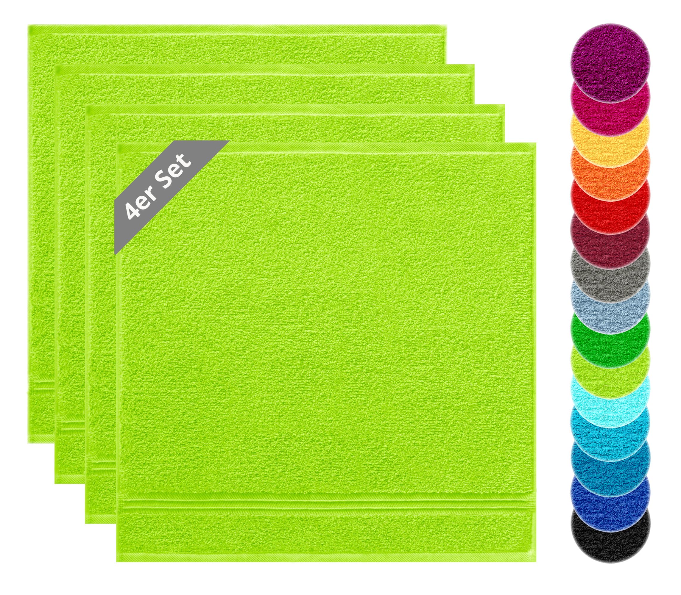 Lashuma Set of 4 Terry Kitchen Towel – Dish Cloths Made From 100% Cotton Tea Towels in Great Colours, Cotton, pistachio, 50 x 50 cm — image 1