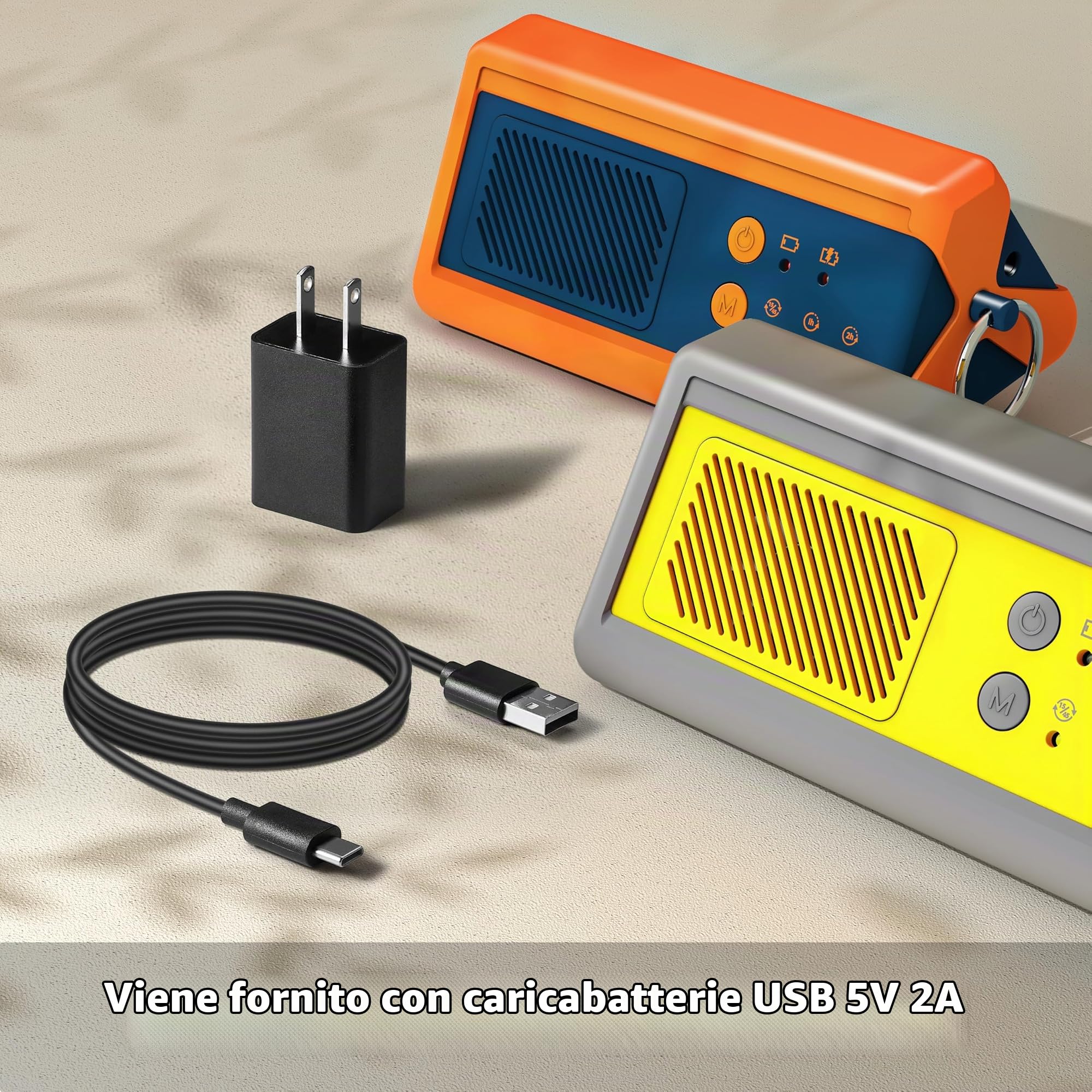 Airthereal PA1K-GO Generatore di ozono portatile – Eliminatore di odori senza fili a batteria per auto, camere d’albergo, uffici, bagni e altri piccoli ambienti (blu-arancione)
