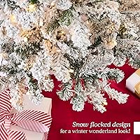 Vista 6 de Best Choice Products - Árbol de Navidad artificial, de 6 pies, iluminado previamente, con nieve, para casa, oficina, decoración de fiesta, 250 luces