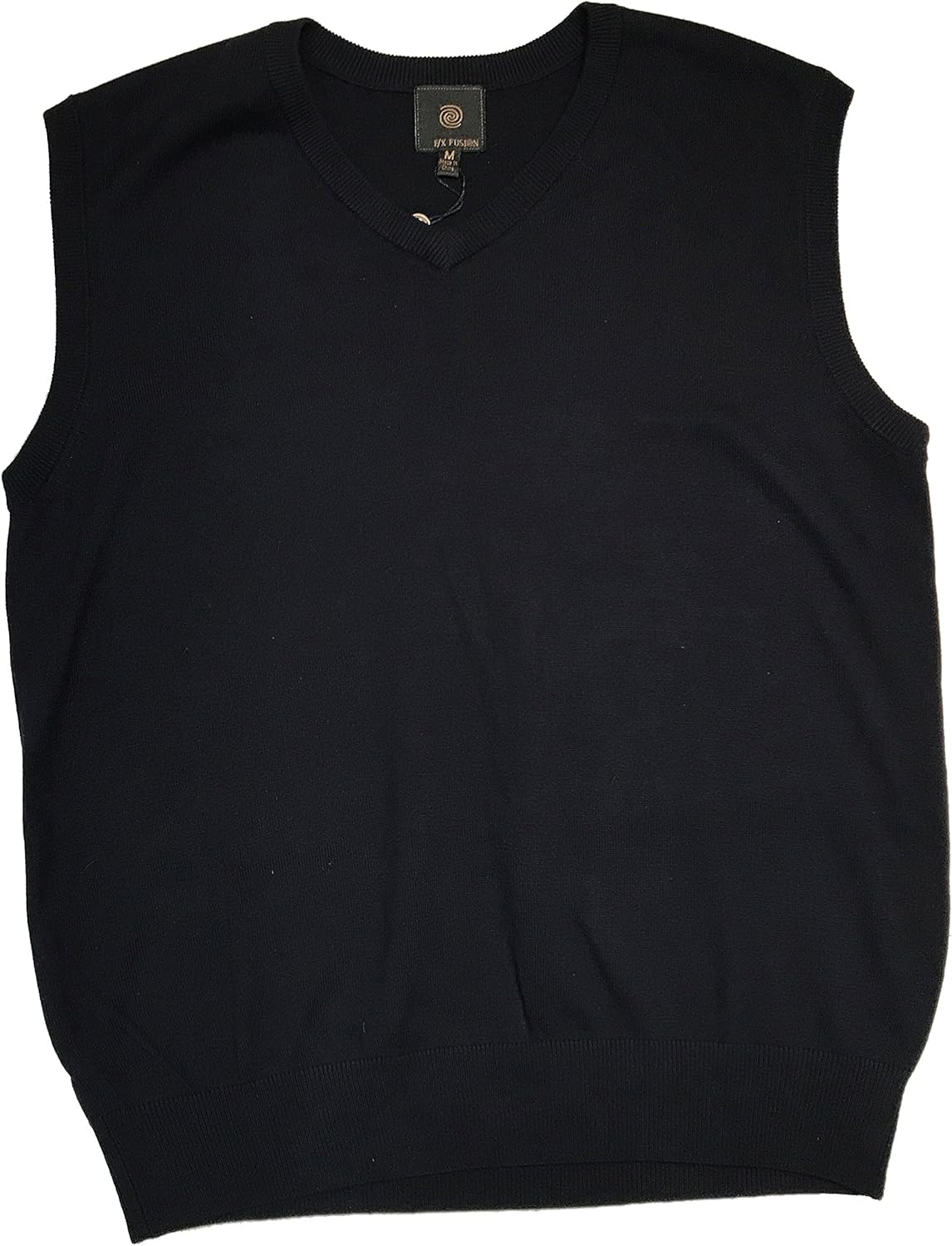 Men's Solid Color V-Neck Sweater Vest (Large, Navy)