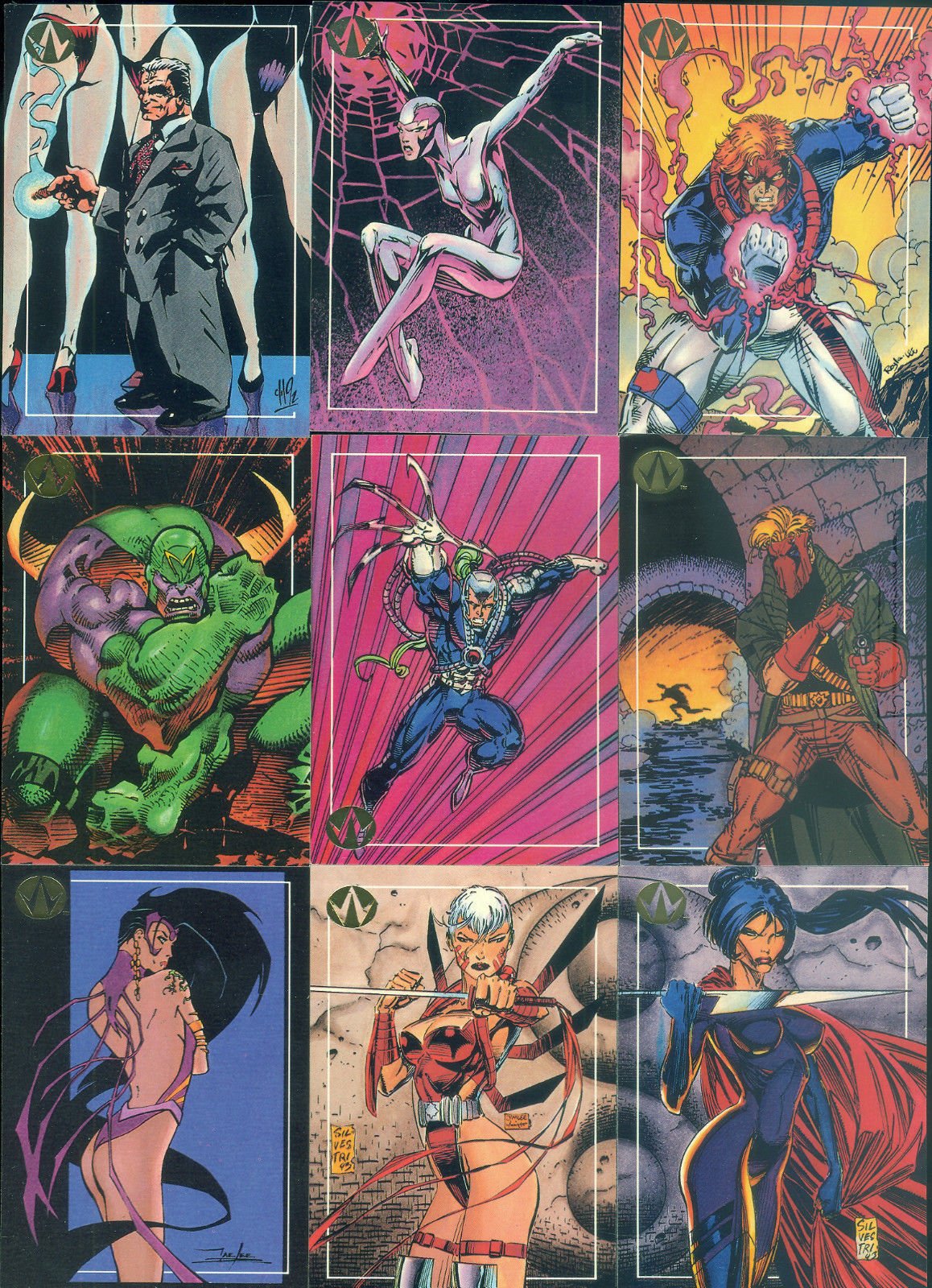 WILDCATS JIM LEE COVERT ACTION TEAMS 1993 TOPPS BASE CARD SET OF
