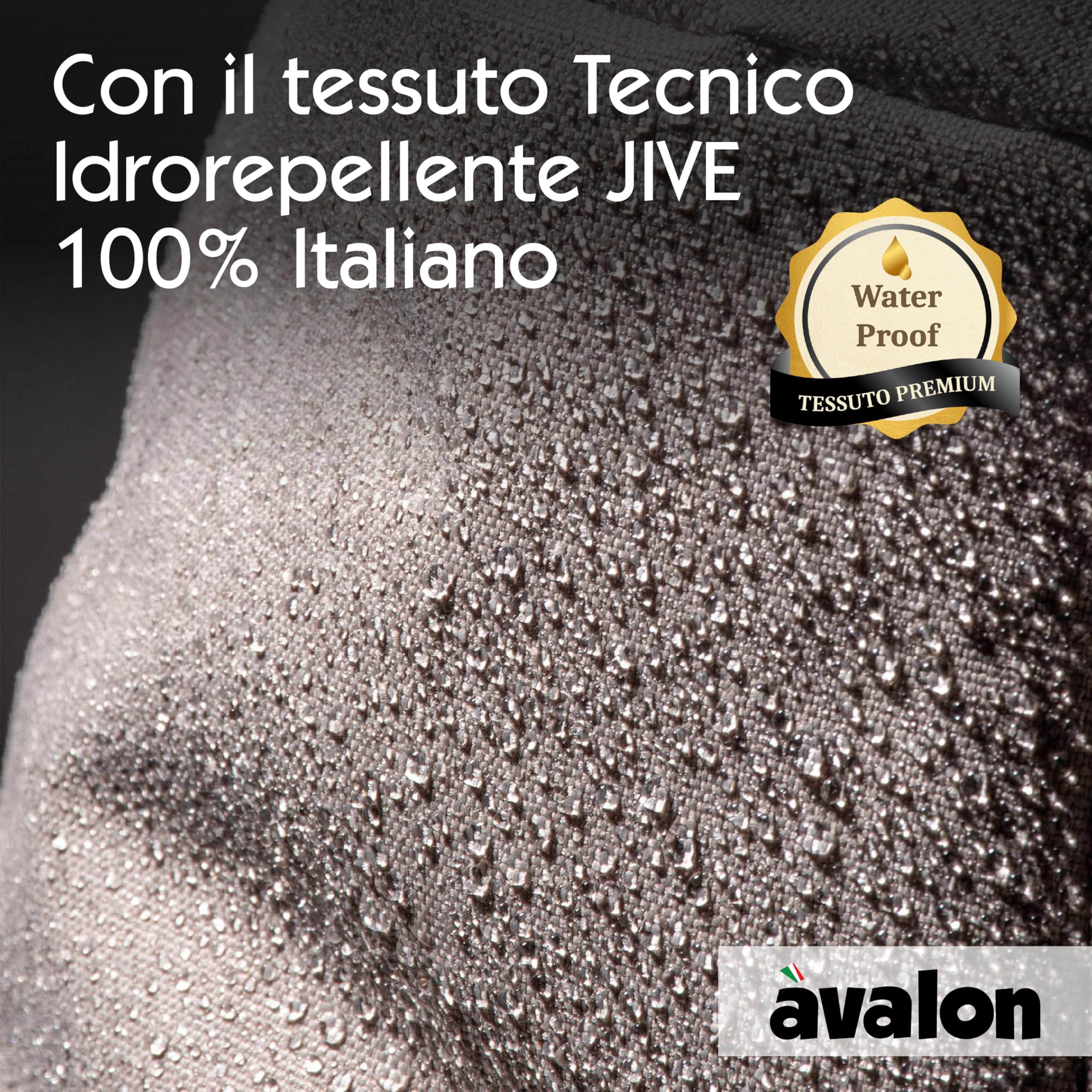 Avalon - Puff Poltrona Sacco Pera Deluxe Grande Sfoderabile, Pouf Sacco di Qualità Sartoriale, Bean Bag per Sedersi Ergonomico, Tessuto Antistrappo Impermeabile, Made in Italy(70x130cm-Petrol)
