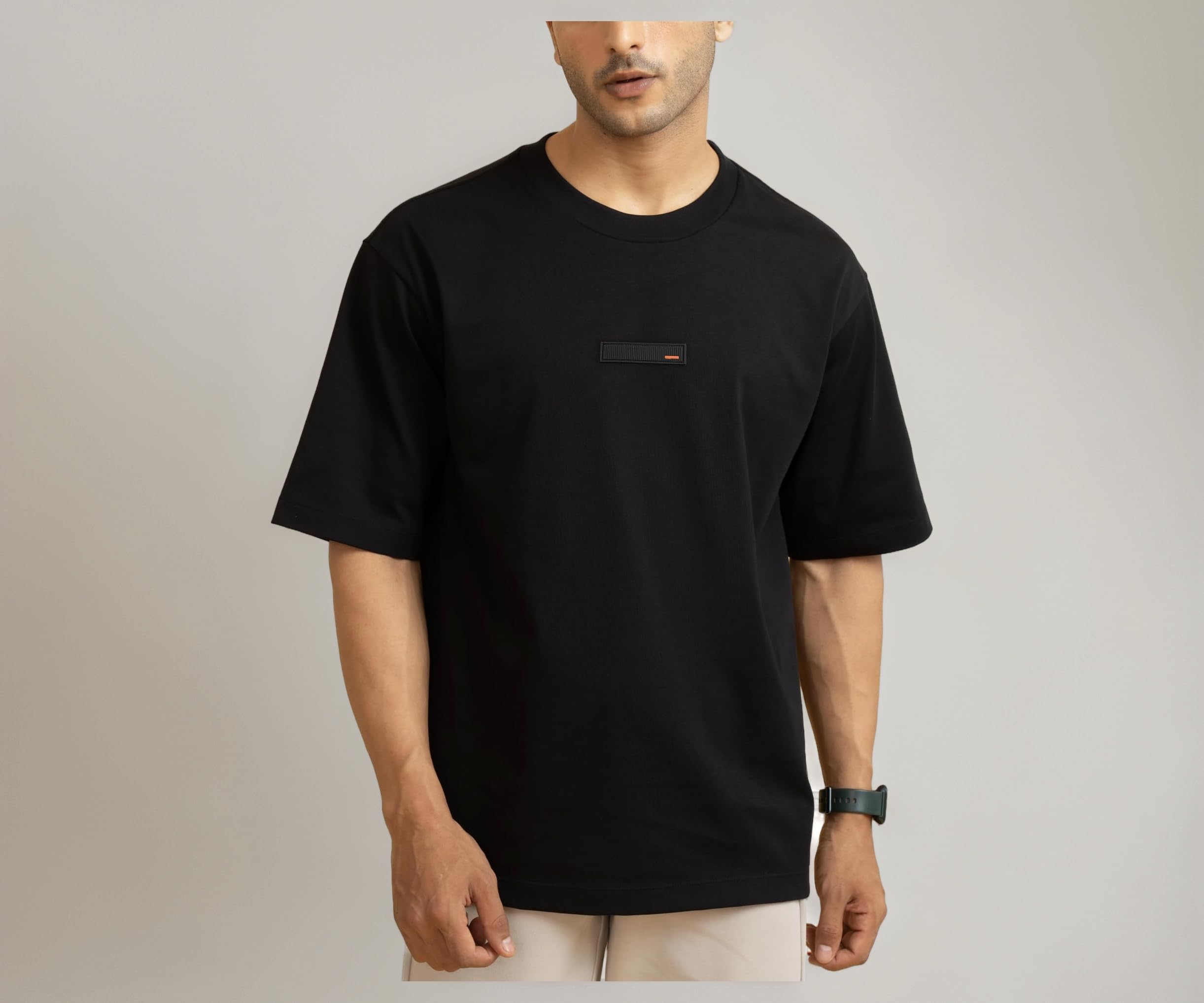 Statement Solid Oversized T Shirt for Men, Heavyweight, Anti-Pilling, Stylish, Relaxed Fit T Shirt for Men Cotton