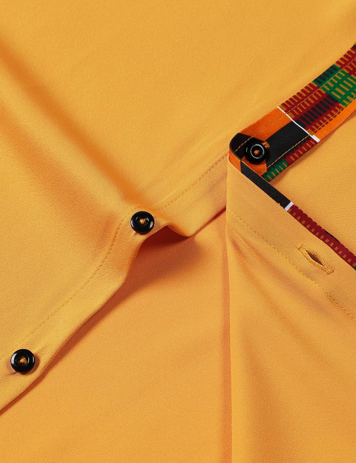 LucMatton Men's Long Sleeve Button Down Dress Shirt African Attire Tribal Graphic Dashiki Shirts - Image 5