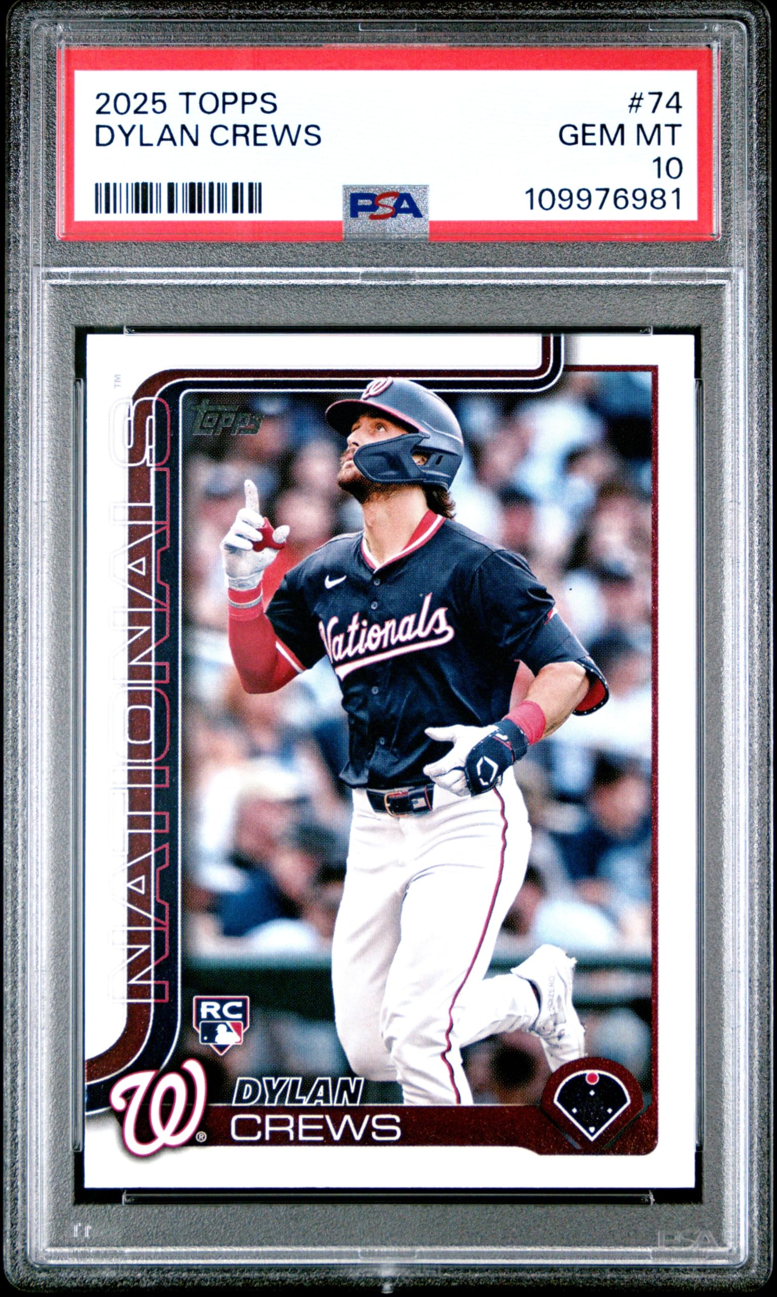 Amazon.com: Graded 2025 Topps Dylan Crews #74 Rookie RC Baseball