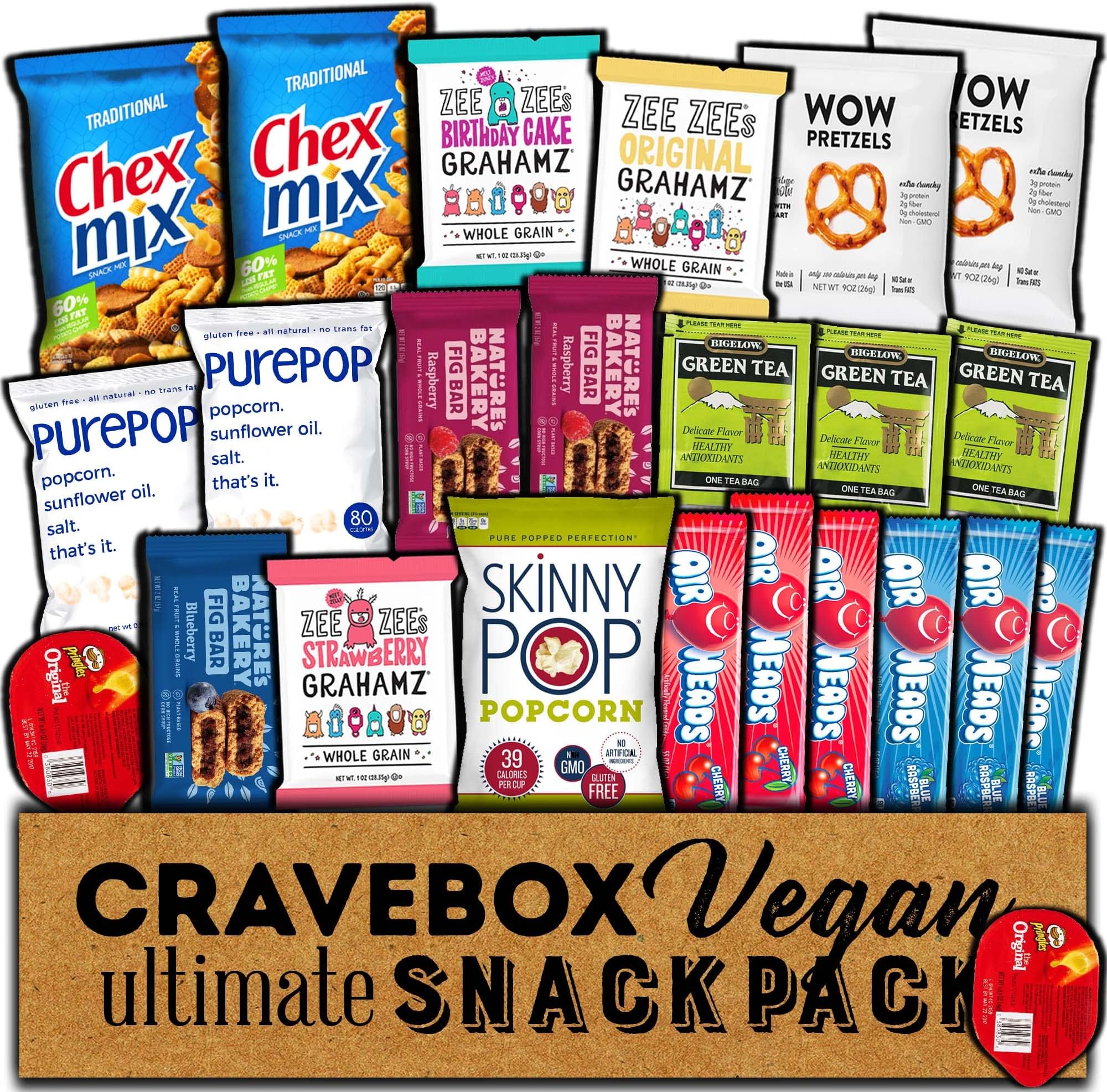 CRAVEBOX Vegan Snack Box Care Package - Father's Day Gift for Men, Women, Boys, Girls, Students - College Back to School