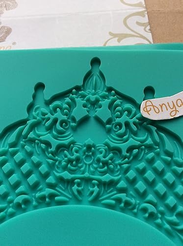 Miniatura 6 de 14.5 "joyas hornear Fondant azúcar encaje silicona Mat boda pastel decoración molde chandelilac comestible encaje en relieve Sugarcraft Herramientas