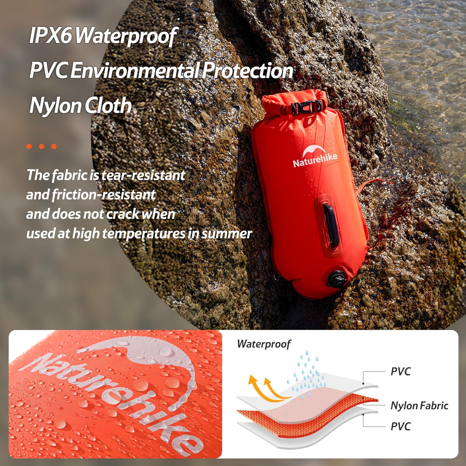 Naturehike Waterproof Dry bags for Women Men, Roll Top Dry Storage Bag Ultralight Dry Sack, Outdoor Bags Keep Gear Dry for Hiking, Kayaking, Camping, Swimming, Boating