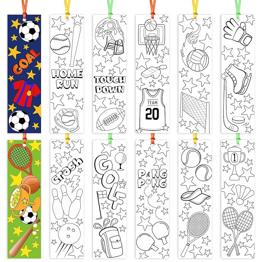 amazon-com-150pcs-sports-ball-color-your-own-bookmarks-for-kids-basketball-softball-theme-diy-coloring-blank-bookmark-classroom-art-craft-supplies-for-teachers-students-birthday-gift-party-reward-goodie-filler-office for Free Printable Bookmarks For Teenagers Amazon.com: 150Pcs Sports Ball Color Your Own Bookmarks for Kids Basketball Softball Theme DIY Coloring Blank Bookmark Classroom Art Craft Supplies for Teachers Students Birthday Gift Party Reward Goodie Filler : Office for Free Printable Bookmarks For Teenagers