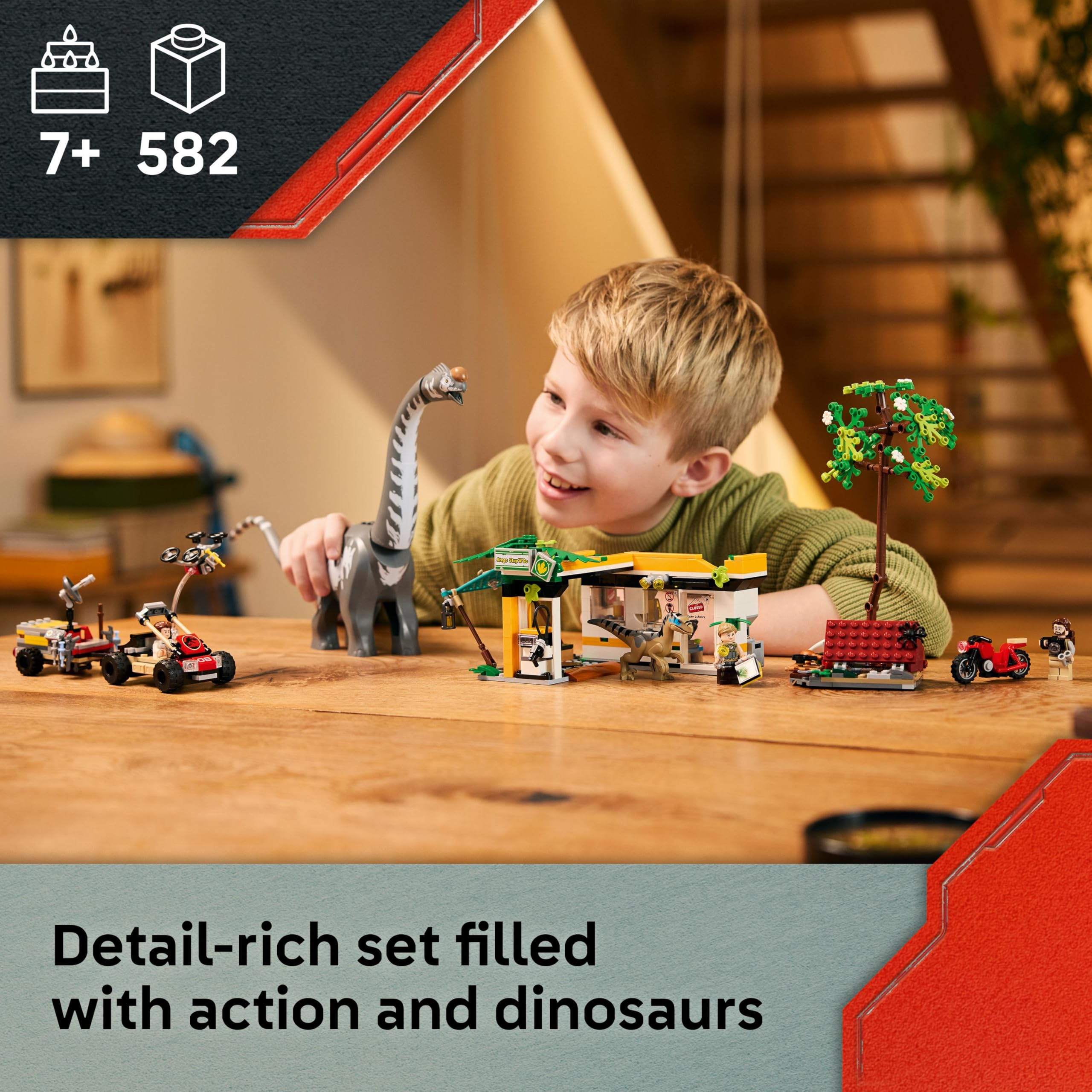 LEGO Jurassic World Raptor & Titanosaurus: Große Fährtensuche - 76973 LEGO Raptor & Titanosaurus mit Polybag-Geschenk, Jurassic Park Set Dinosaurier ab 7 Jahre - Neuheiten 2025