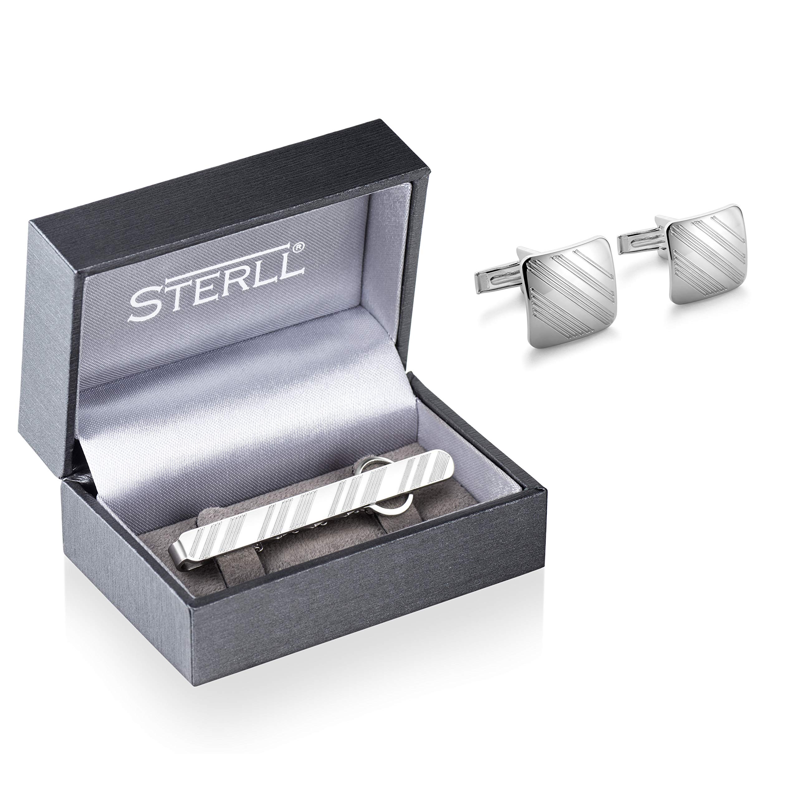 Exquisite Herren Manschettenknöpfe Und Krawattennadel Aus 925 Sterling Silber