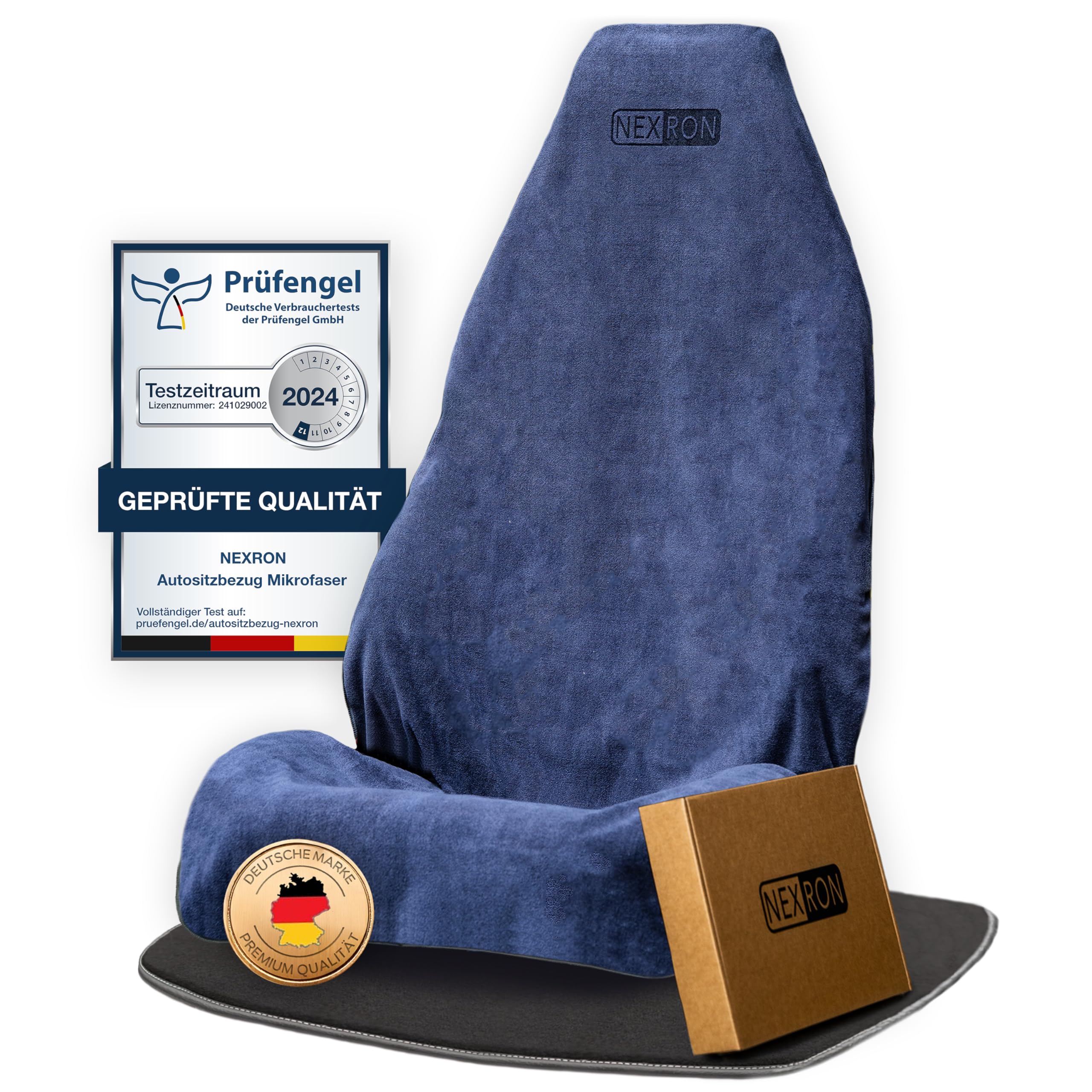 NEXRON® Autositzschoner – besonders bequemer Autositzbezug mit sportlichem Premium Stoff – schützt die Sitze deines Autos in Sekundenschnelle