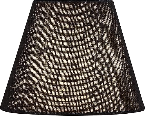 Miniatura 2 de Aspen Creative 56019, Empire Uno - Pantalla de lámpara en negro, 5 pulgadas superior x 9 pulgadas inferior x 7 pulgadas de altura inclinada, Negro