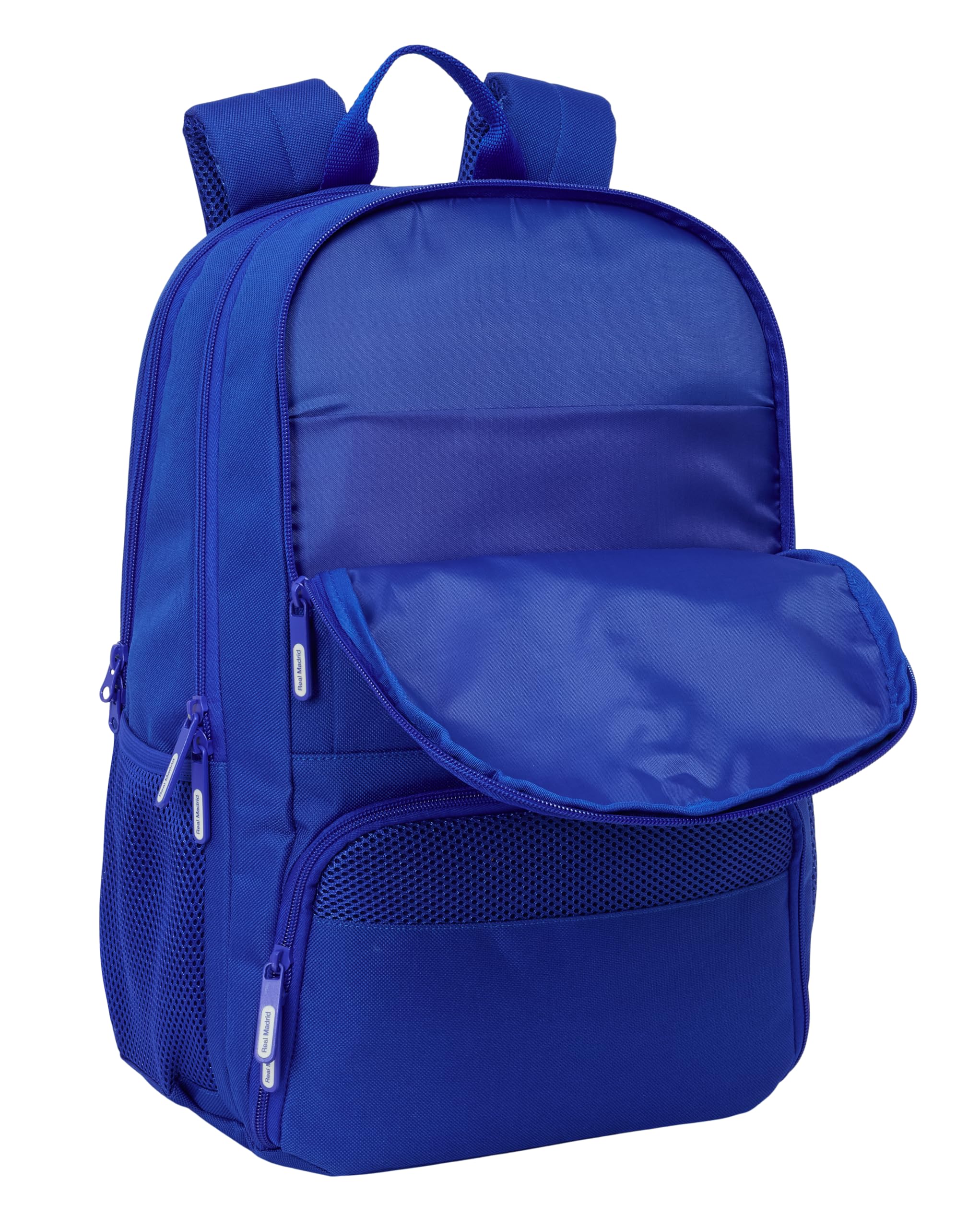 REAL MADRID - Mochila para Pádel, Mochila de Deporte, Ideal para Diferentes Edades, Cómoda y Versátil, Calidad y Resistencia, 30x17x42 cm