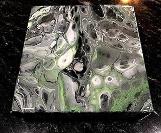 Original Fluid Art Painting 6 x 6       Abstract Fluid Art  Dirty Pour Artwork  - Compare price