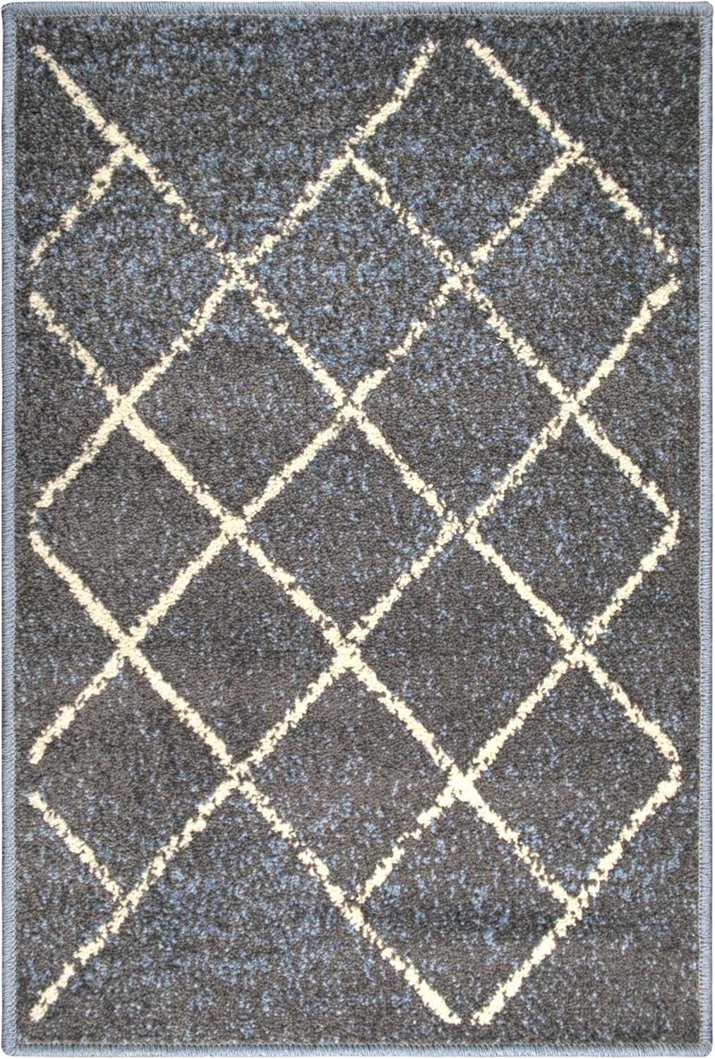 Superior Lattice Collection, 6mm Pile Height with Jute Backing, Quality and Affordable Area Rugs, 2' x 3' Slate