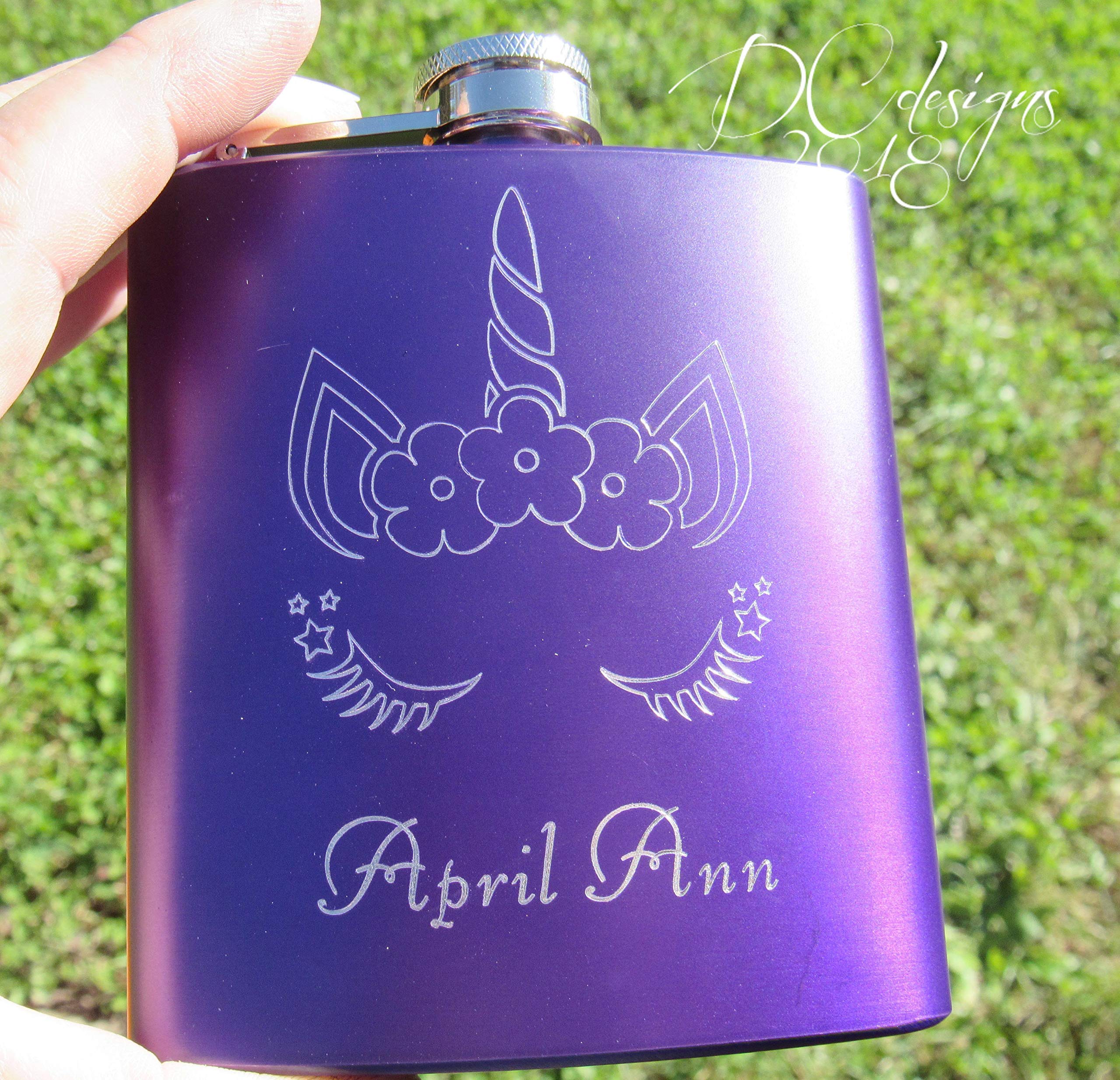 Personalized Hip Flask for Women, 6oz Flask, More Design Choices, Customize with Wording on Bothsides