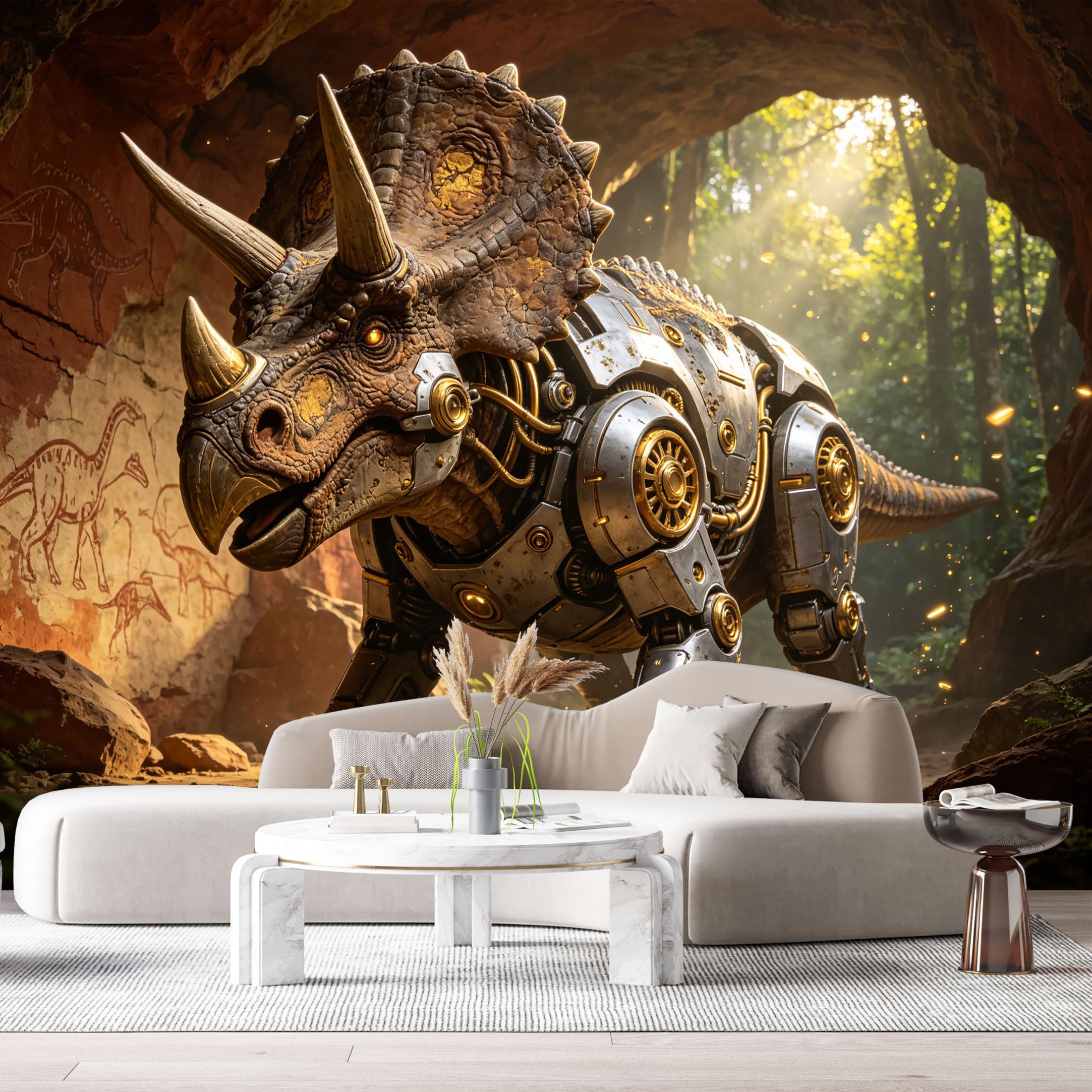 Custom Size Wall Mural Beast Mech SciFi Robot Textured Metal Armor SelfAdhesive Art Prints Removable Large Wallpaper Esports Room Game Room Tenant Room Studio