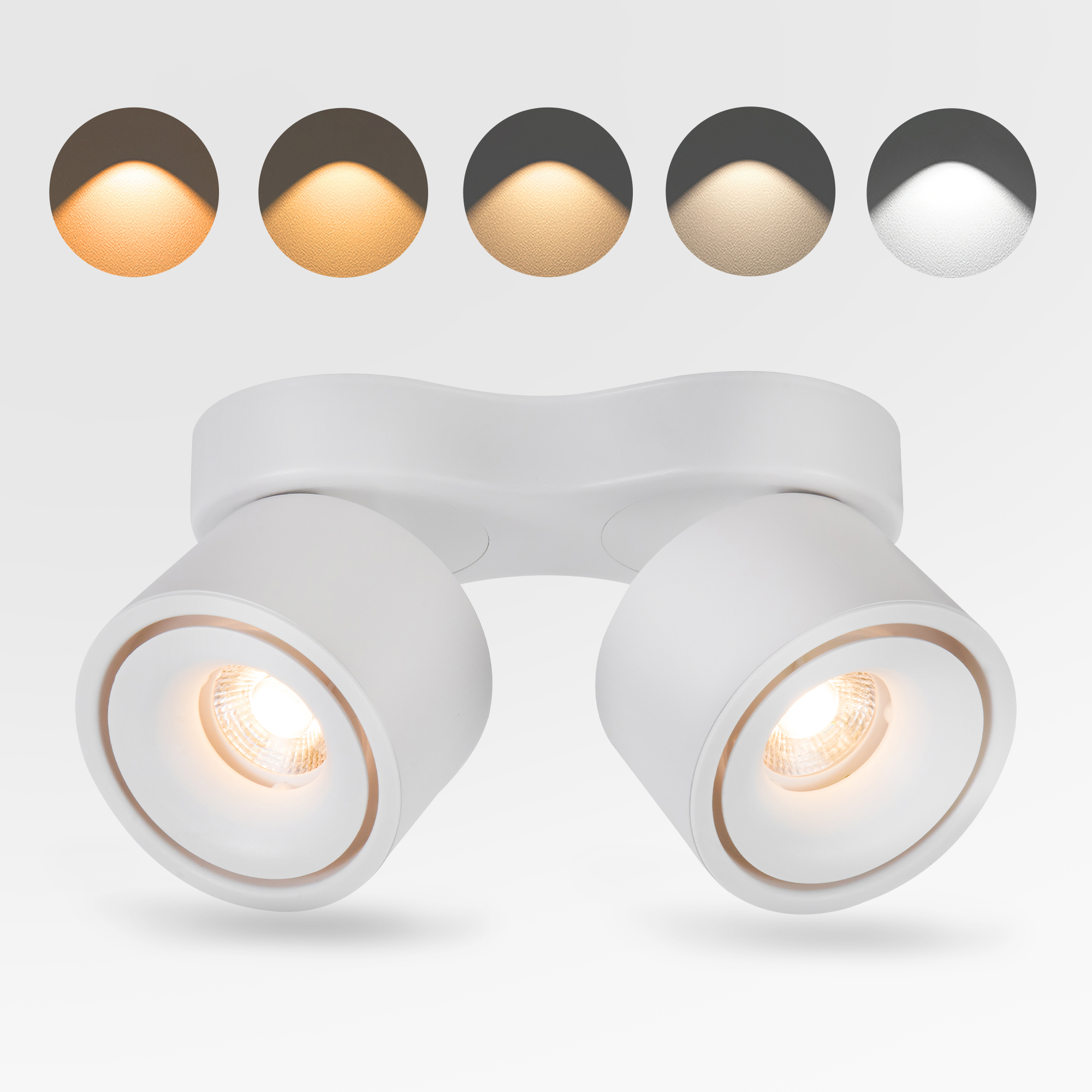 Image of 5CCT LED Ceiling Spotlight Modern Surface Mount Ceiling Light | Dimmable,5CCT /2700K-5000K,Flush Mount Ceiling Lights Fixture,Kitchens,Bedrooms,Living Rooms,Hospitality,Hallways,and Foyers