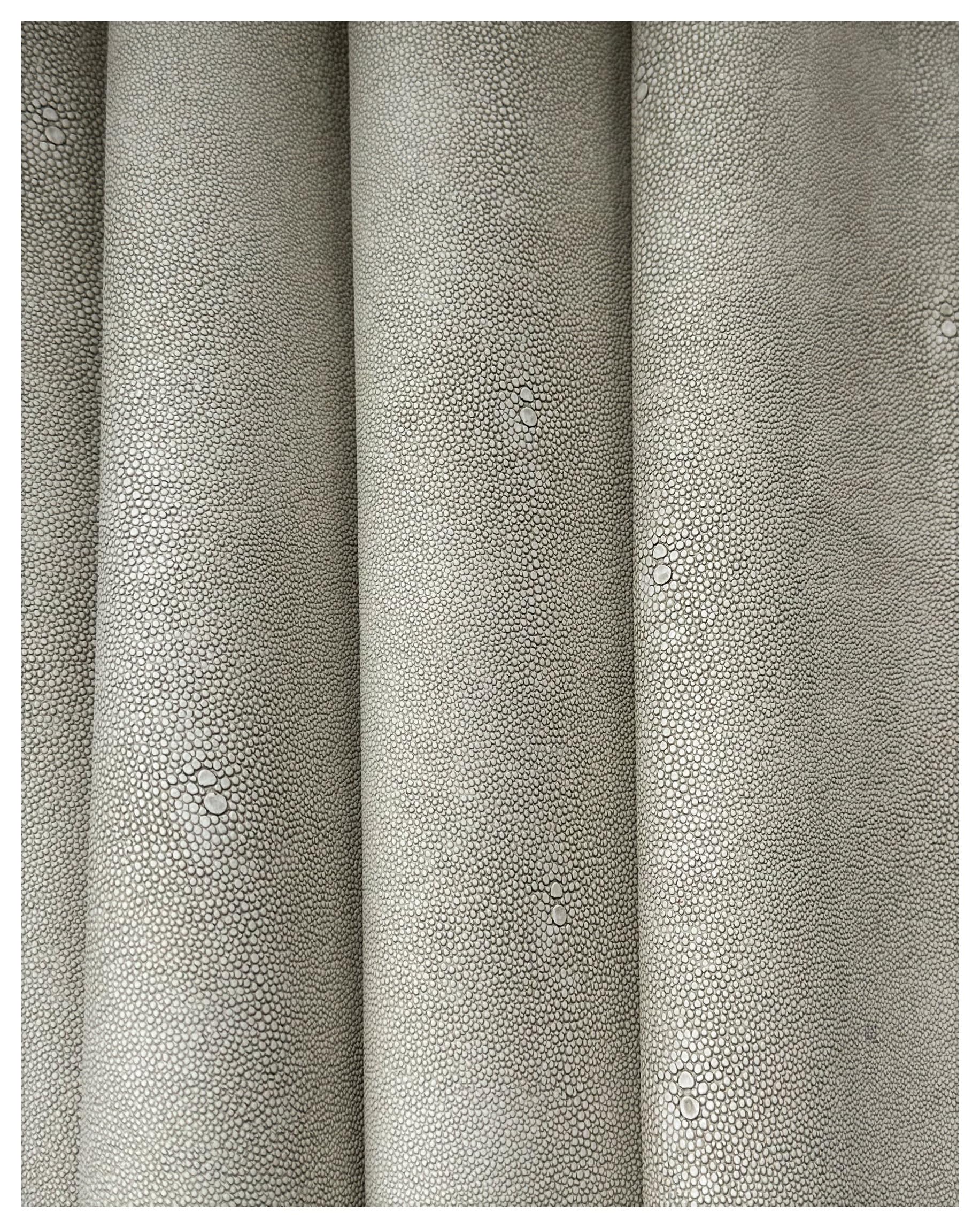 Ivory -by the metre of Shagreen Stingray Faux Leather Fabric, Ideal for Craft Interior Design Home Textiles Accessories in Classic Neutrals Earthy Tones (Ivory, 1Metre) โ image 1