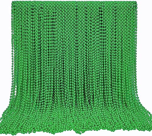 Garma 144 cuentas de Mardi Gras a granel de 33 pulgadas 0276in morado dorado verde plateado rojo azul para festivales de Mardi Gras desfiles de